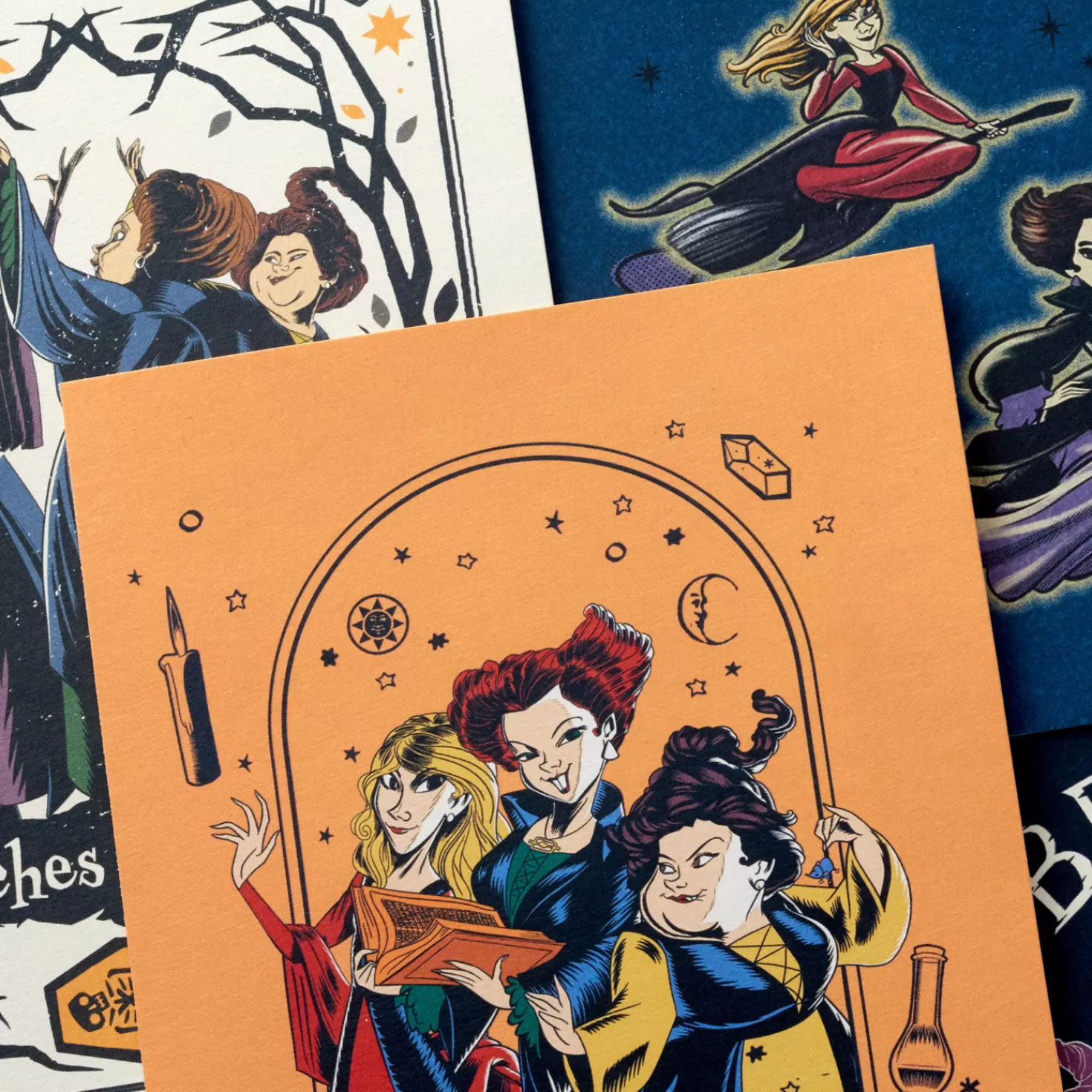 Halloween (10/31)>Hallmark Disney Hocus Pocus Sanderson Sisters Boxed Halloween Cards Assortment, Pack Of 16