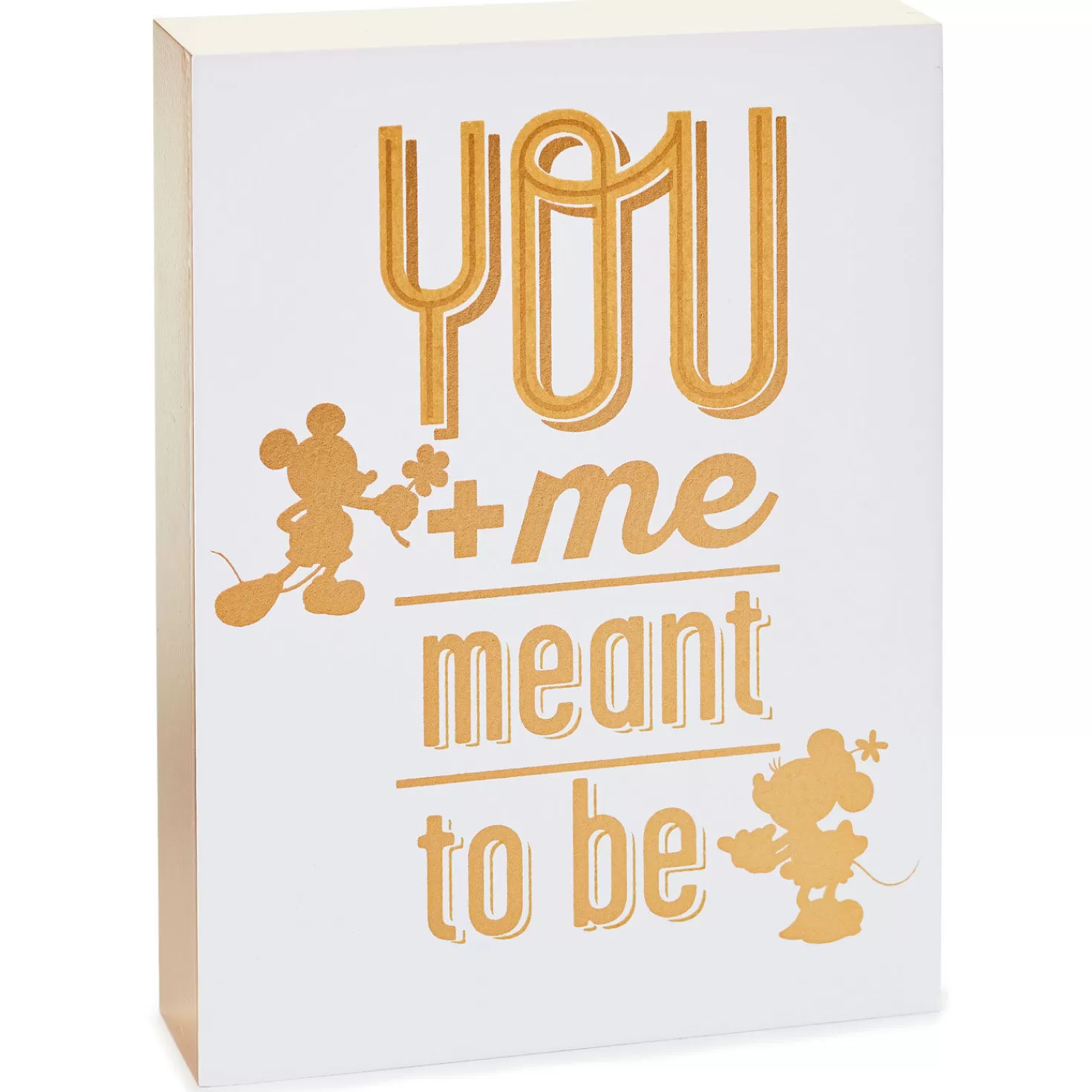 Anniversary>Hallmark Disney Mickey And Minnie Meant To Be Quote Sign