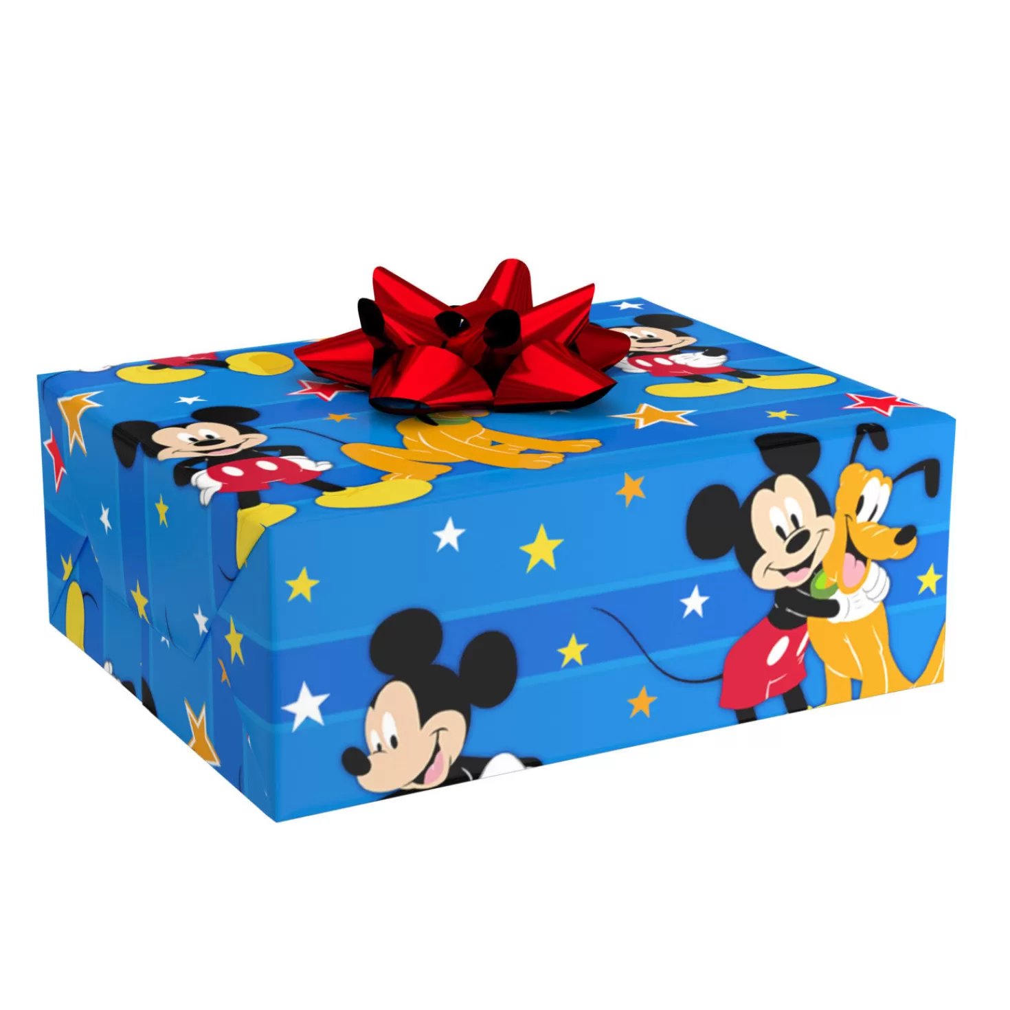 Birthday>Hallmark Disney Mickey Mouse And Pluto On Blue Wrapping Paper, 17.5 Sq. Ft.