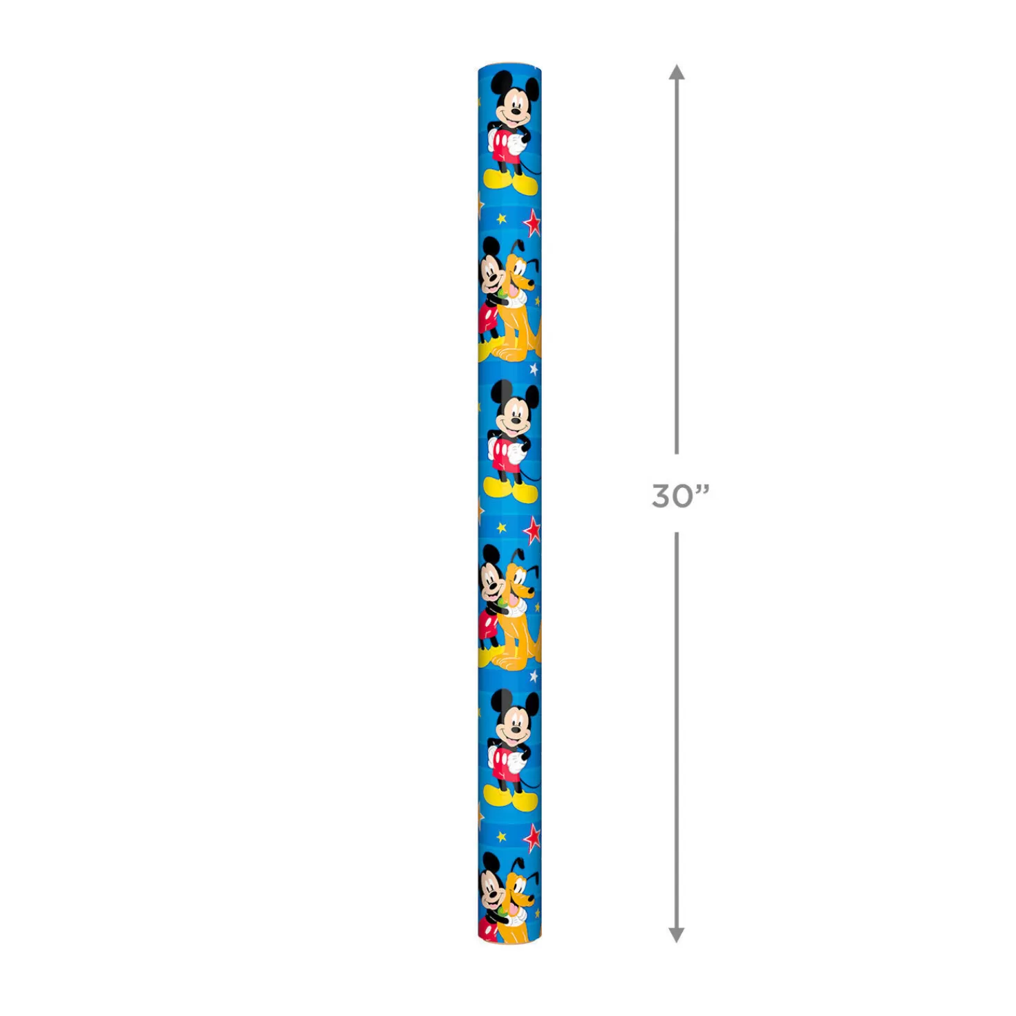 Birthday>Hallmark Disney Mickey Mouse And Pluto On Blue Wrapping Paper, 17.5 Sq. Ft.