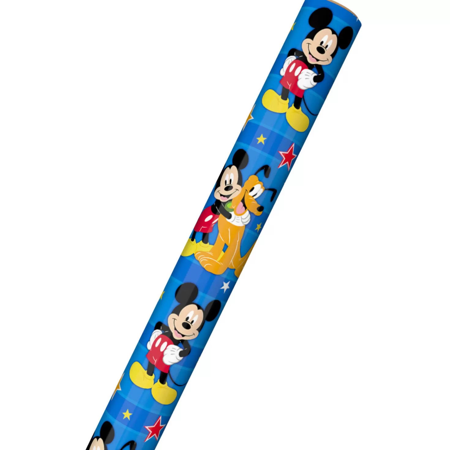 Birthday>Hallmark Disney Mickey Mouse And Pluto On Blue Wrapping Paper, 17.5 Sq. Ft.