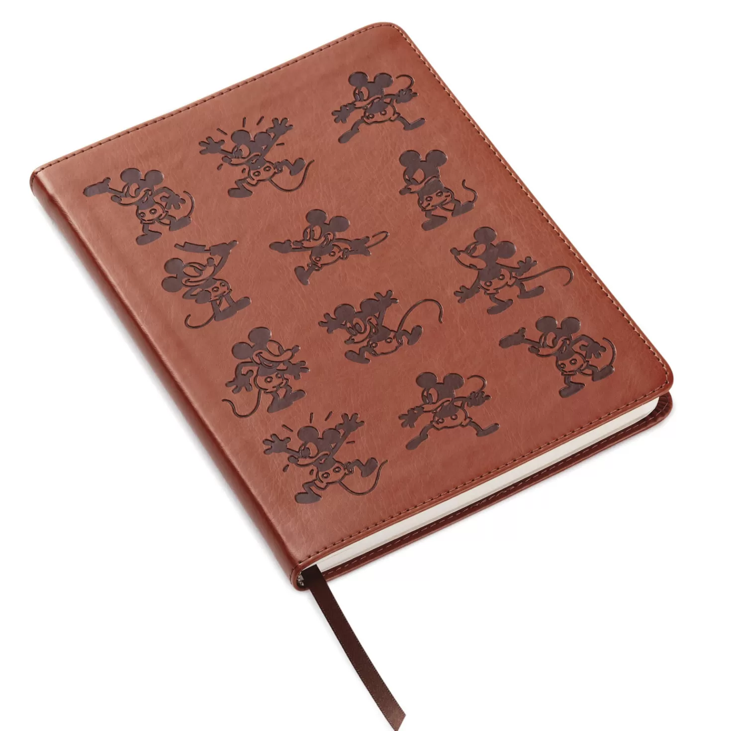 Clearance Disney Mickey Mouse Brown Faux Leather Journal Back To School