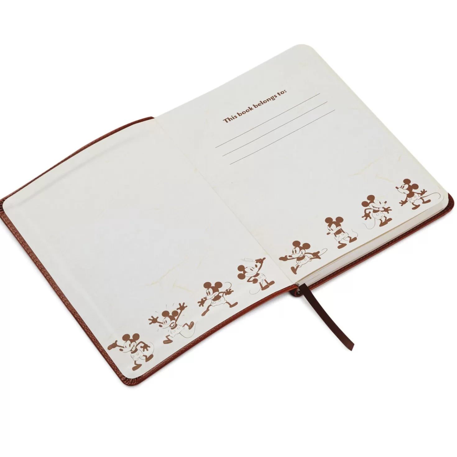 Clearance Disney Mickey Mouse Brown Faux Leather Journal Back To School