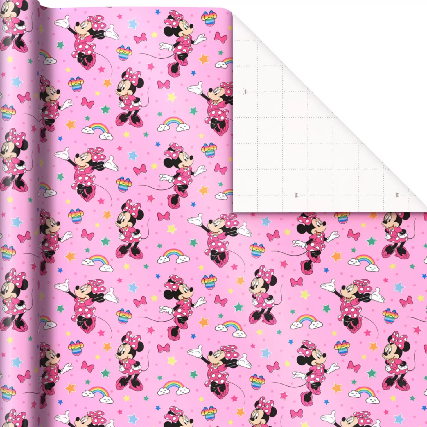 Birthday>Hallmark Disney Minnie Mouse On Pink Wrapping Paper, 17.5 Sq. Ft.