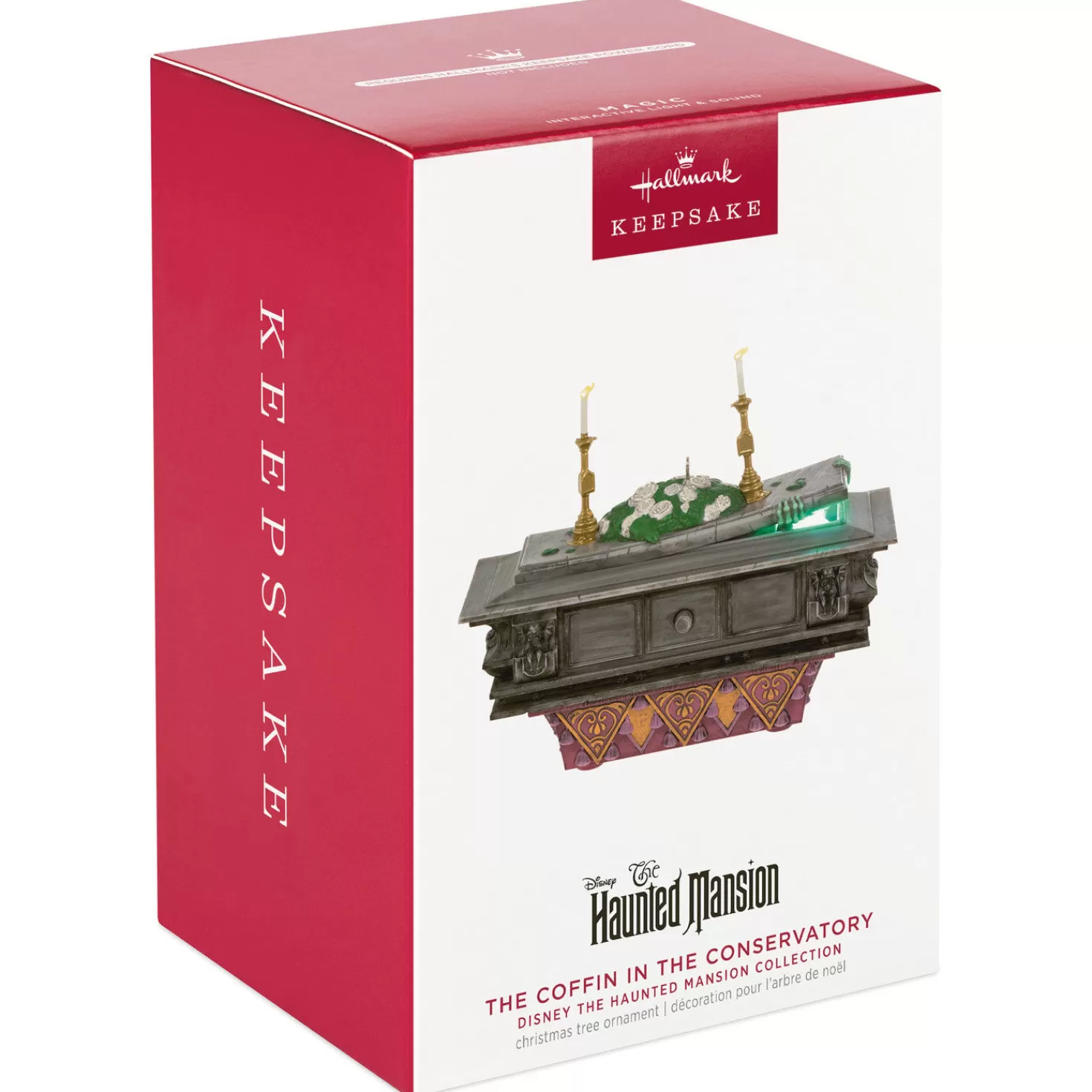 Halloween (10/31)>Hallmark Disney The Haunted Mansion Collection The Coffin In The Conservatory Ornament With Light And Sound