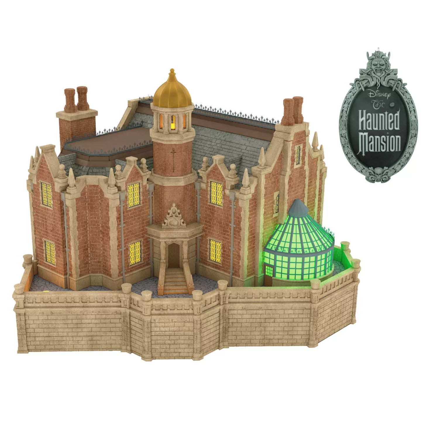 Halloween (10/31)>Hallmark Disney The Haunted Mansion Collection The Haunted Mansion Musical Christmas Tree Topper With Light