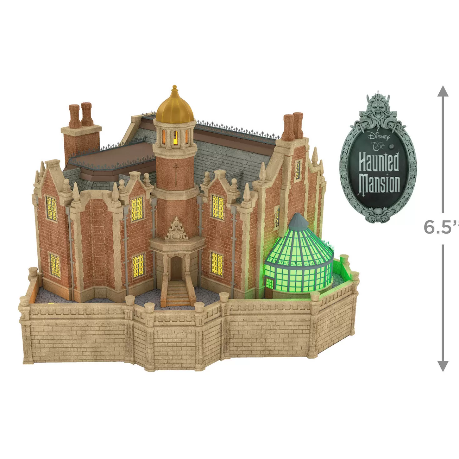 Halloween (10/31)>Hallmark Disney The Haunted Mansion Collection The Haunted Mansion Musical Christmas Tree Topper With Light