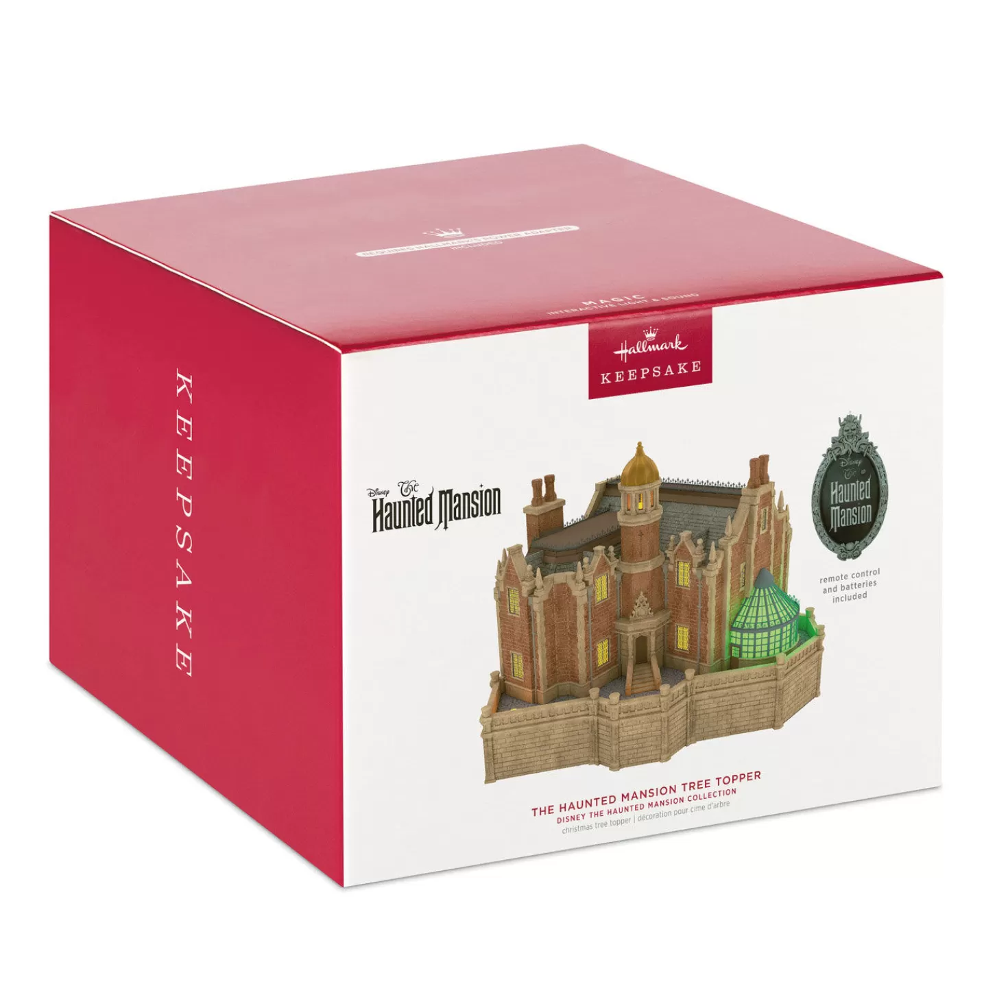 Halloween (10/31)>Hallmark Disney The Haunted Mansion Collection The Haunted Mansion Musical Christmas Tree Topper With Light