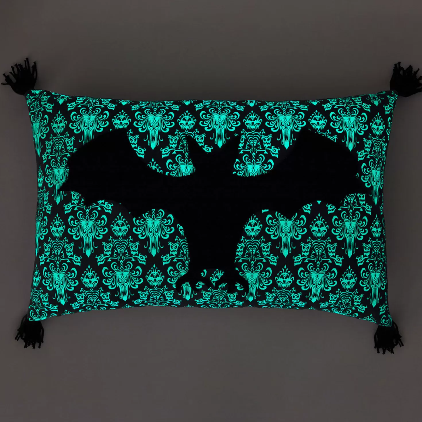 Halloween (10/31)>Hallmark Disney The Haunted Mansion Glow-In-The-Dark Bat Pillow, 12X20