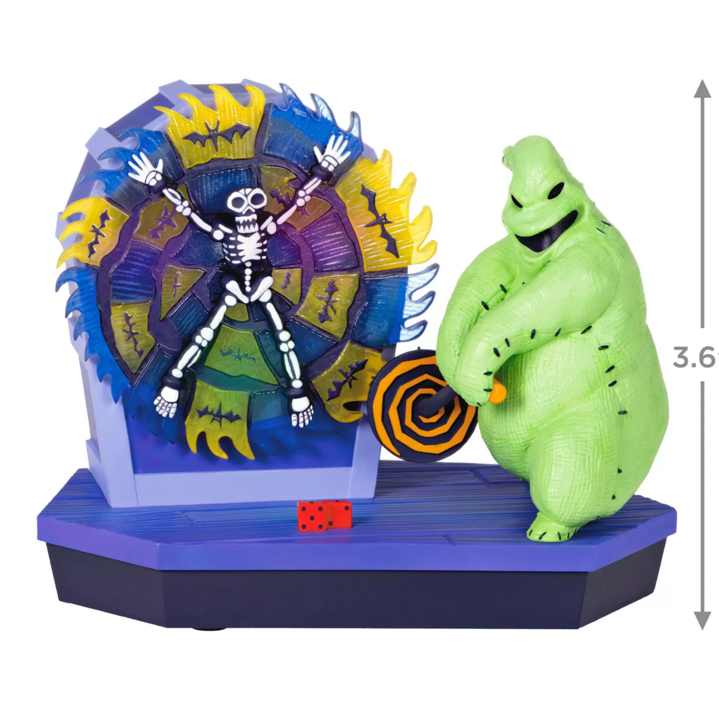 Halloween (10/31)>Hallmark Disney Tim Burton's The Nightmare Before Christmas 30Th Anniversary Mr. Oogie Boogie Musical Ornament With Light And Motion