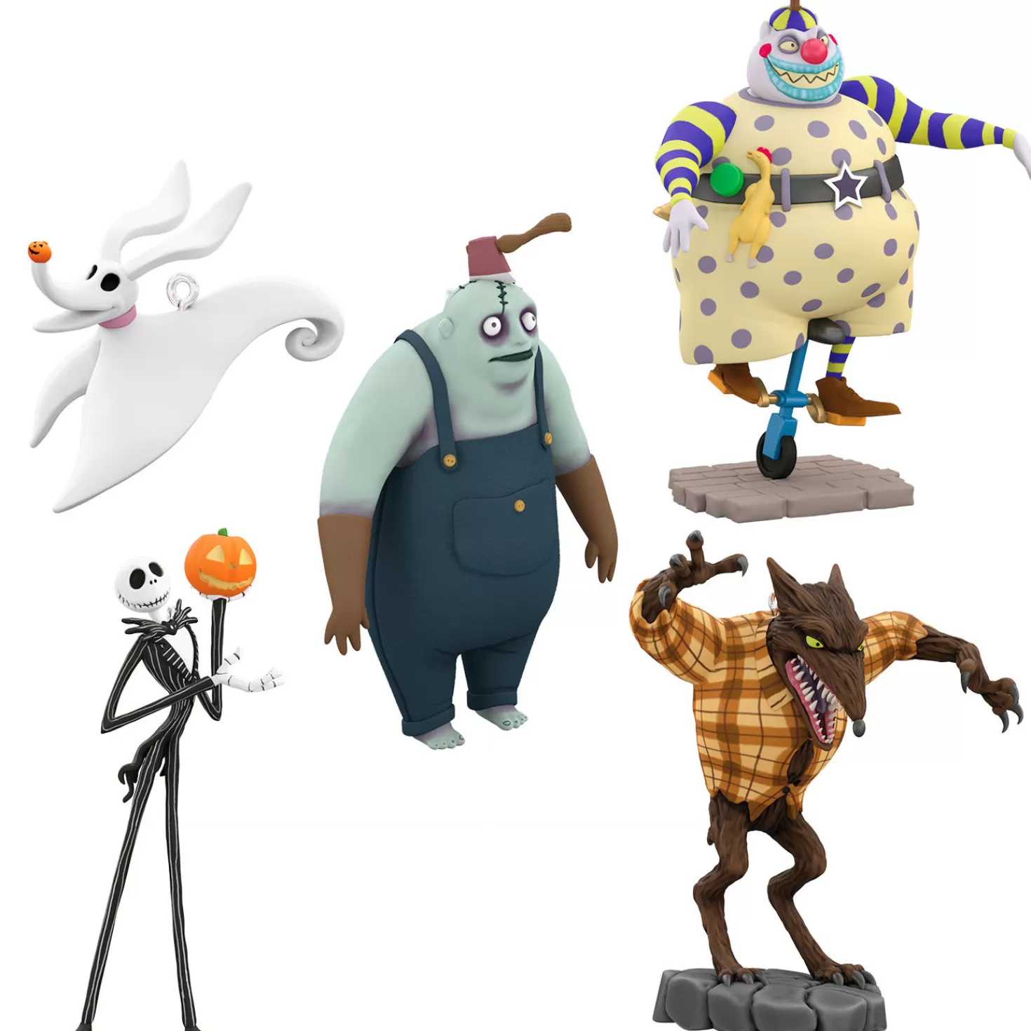 Halloween (10/31)>Hallmark Disney Tim Burton's The Nightmare Before Christmas Citizens Of Halloween Town Ornaments, Set Of 5