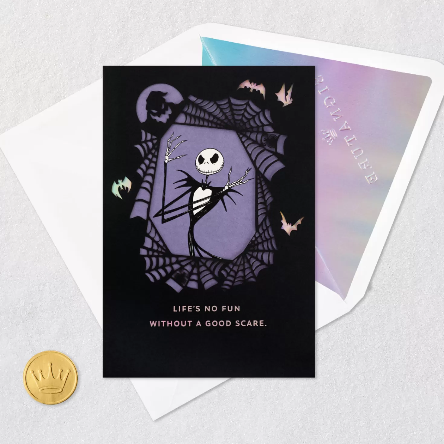 Halloween (10/31)>Hallmark Disney Tim Burton's The Nightmare Before Christmas Good Scare Halloween Card