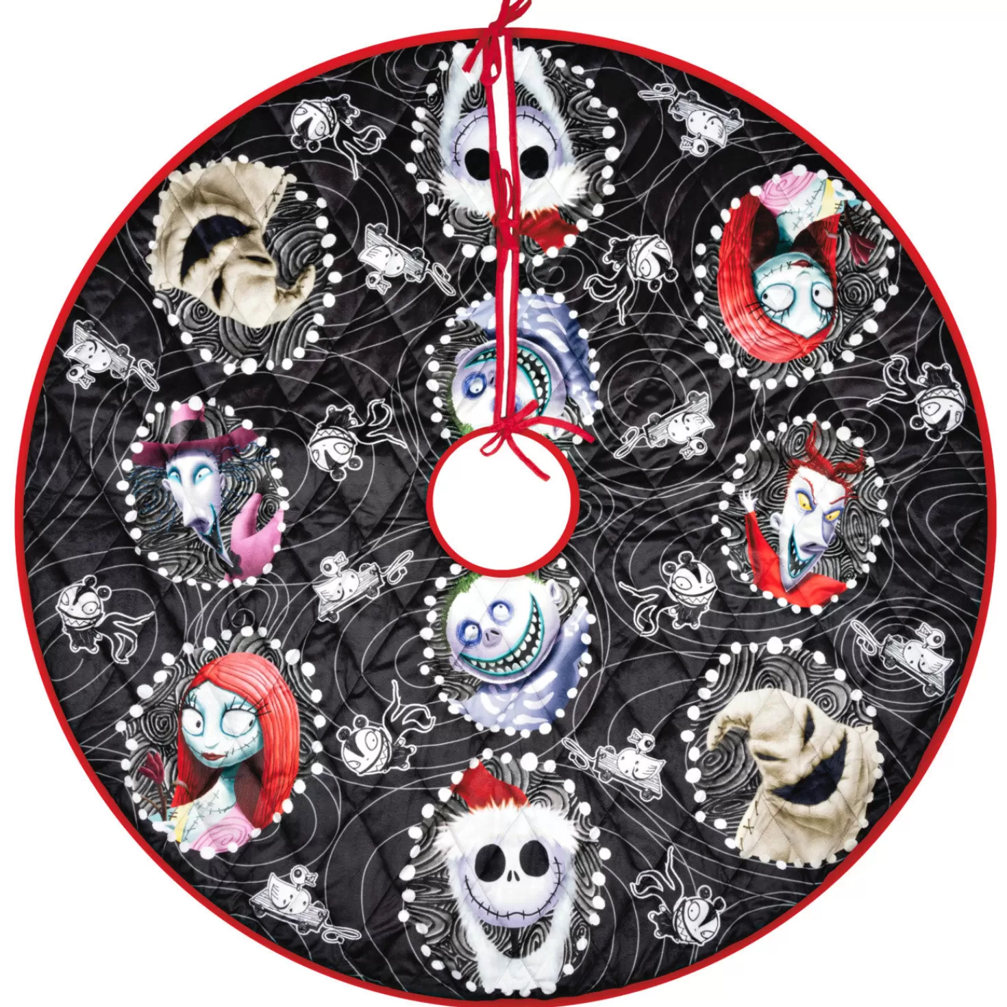 Halloween (10/31)>Hallmark Disney Tim Burton's The Nightmare Before Christmas Halloween Town Christmas Tree Skirt, 48"
