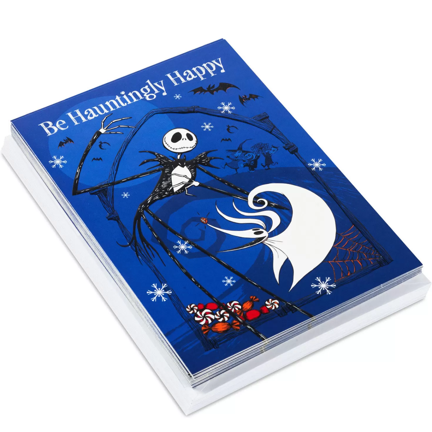 Halloween (10/31)>Hallmark Disney Tim Burton's The Nightmare Before Christmas Hauntingly Happy Boxed Cards, Pack Of 16