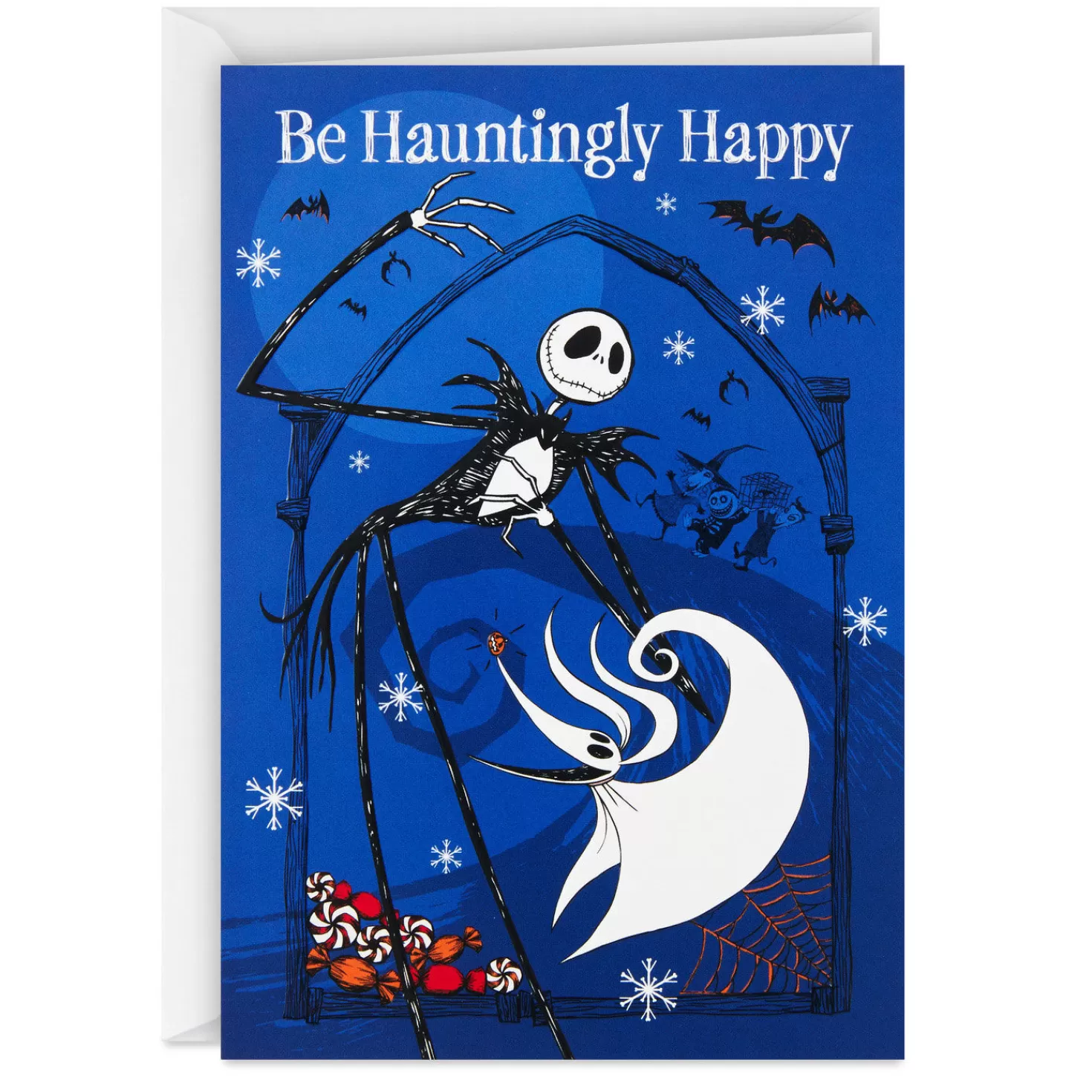 Halloween (10/31)>Hallmark Disney Tim Burton's The Nightmare Before Christmas Hauntingly Happy Boxed Cards, Pack Of 16
