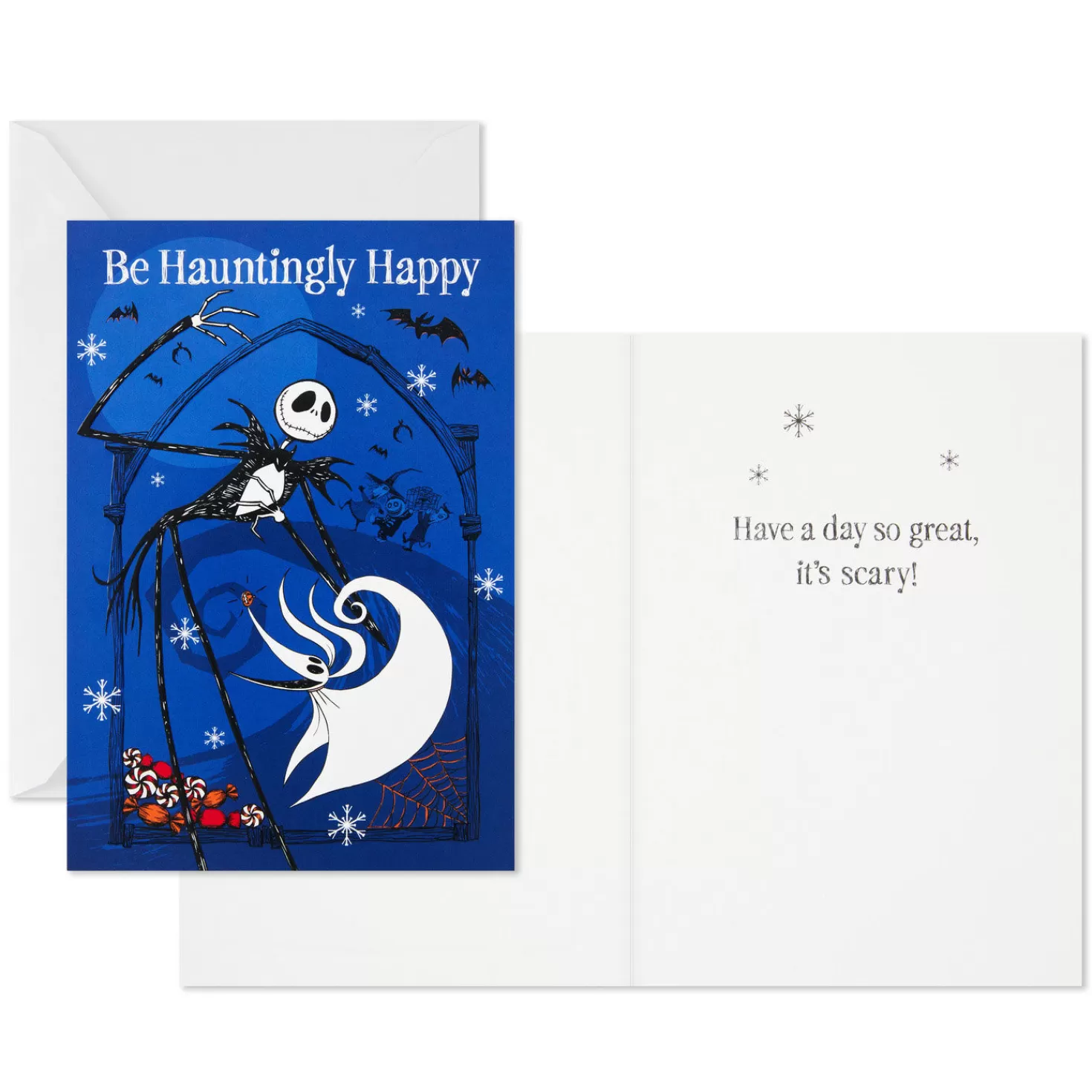 Halloween (10/31)>Hallmark Disney Tim Burton's The Nightmare Before Christmas Hauntingly Happy Boxed Cards, Pack Of 16