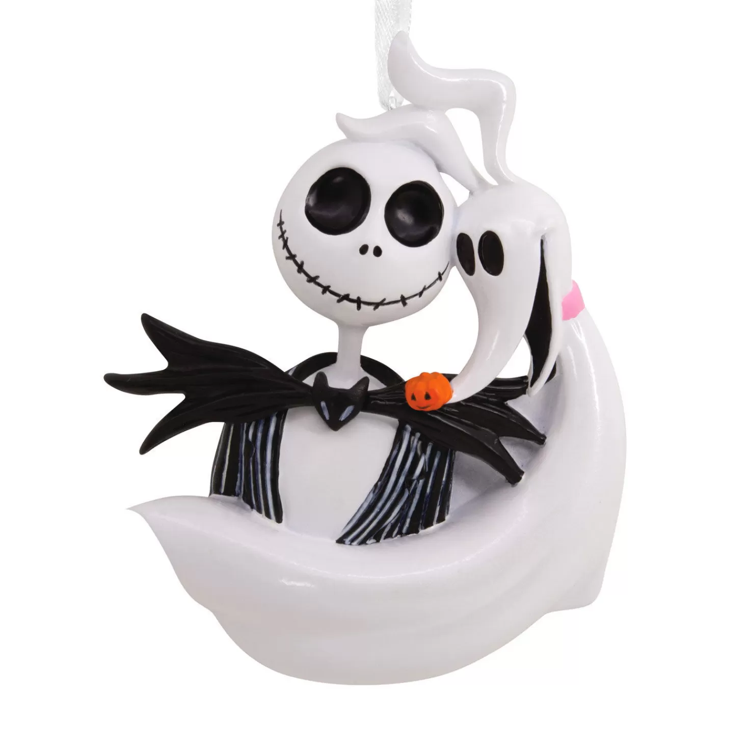 Halloween (10/31)>Hallmark Disney Tim Burton's The Nightmare Before Christmas Jack Skellington And Zero Ornament