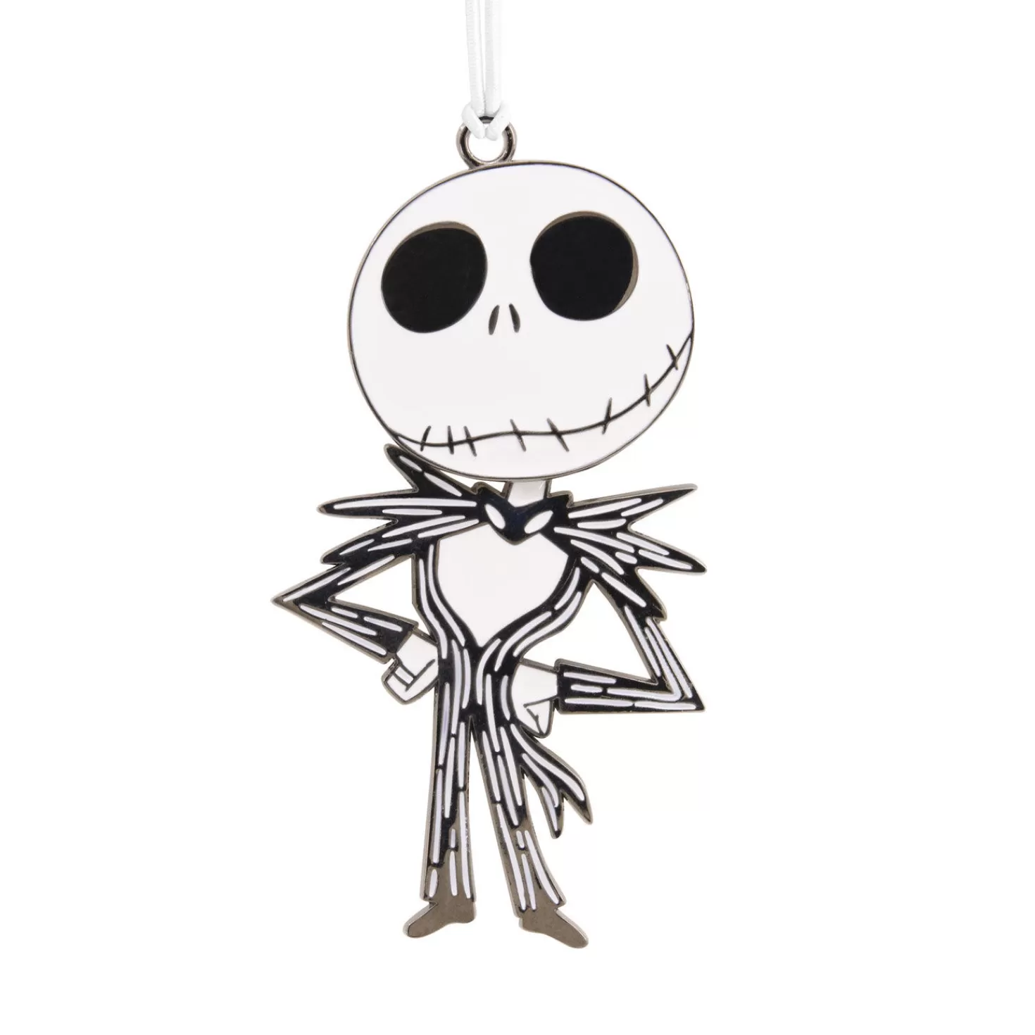 Halloween (10/31)>Hallmark Disney Tim Burton's The Nightmare Before Christmas Jack Skellington Moving Metal Ornament