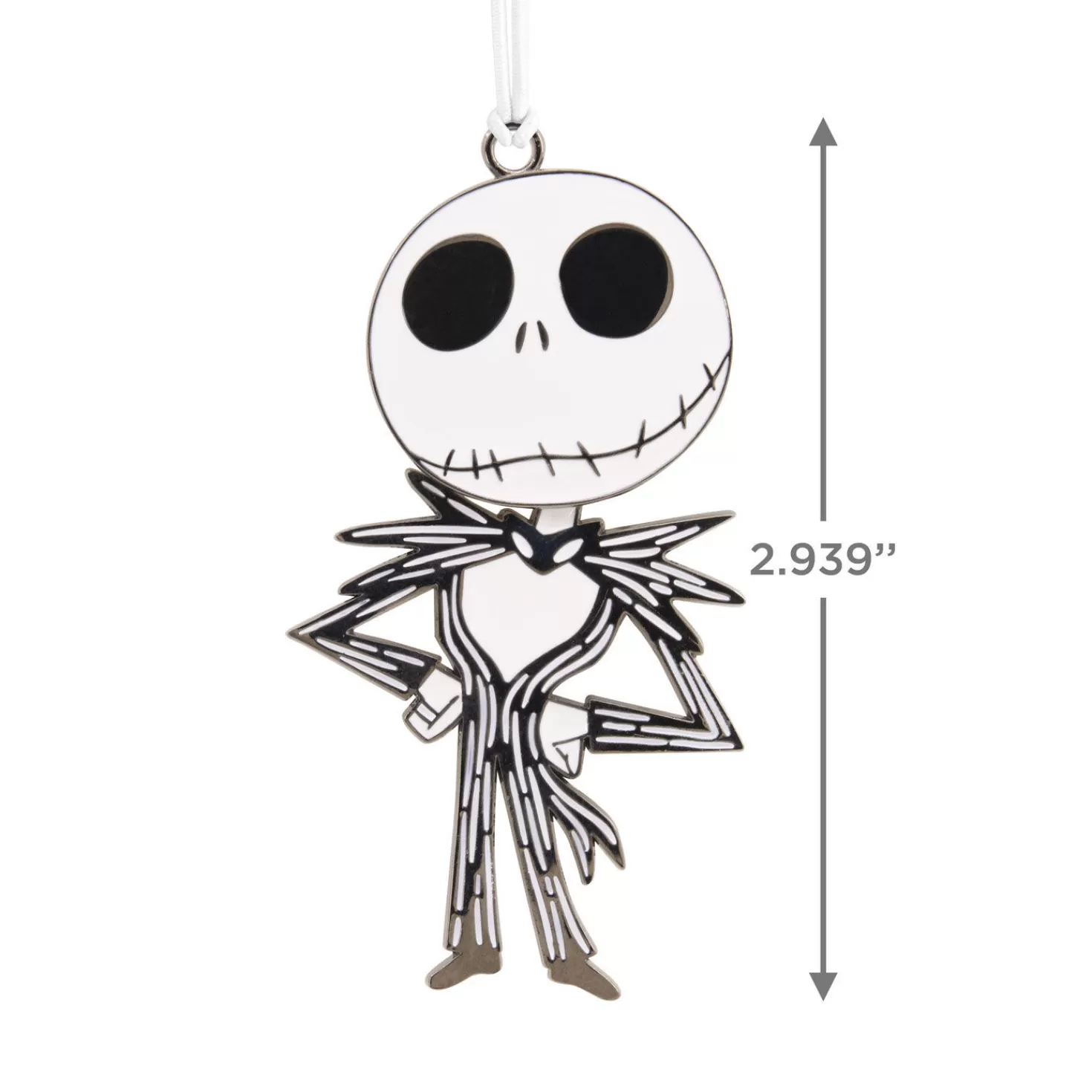 Halloween (10/31)>Hallmark Disney Tim Burton's The Nightmare Before Christmas Jack Skellington Moving Metal Ornament