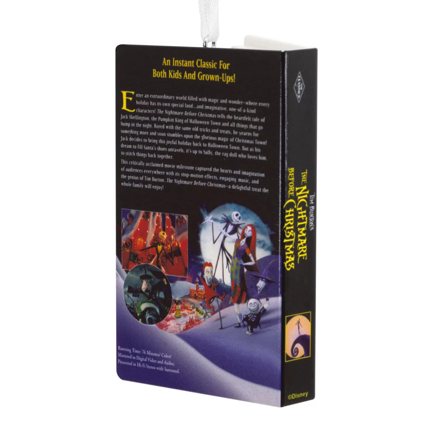 Halloween (10/31)>Hallmark Disney Tim Burton's The Nightmare Before Christmas Retro Video Cassette Case Ornament