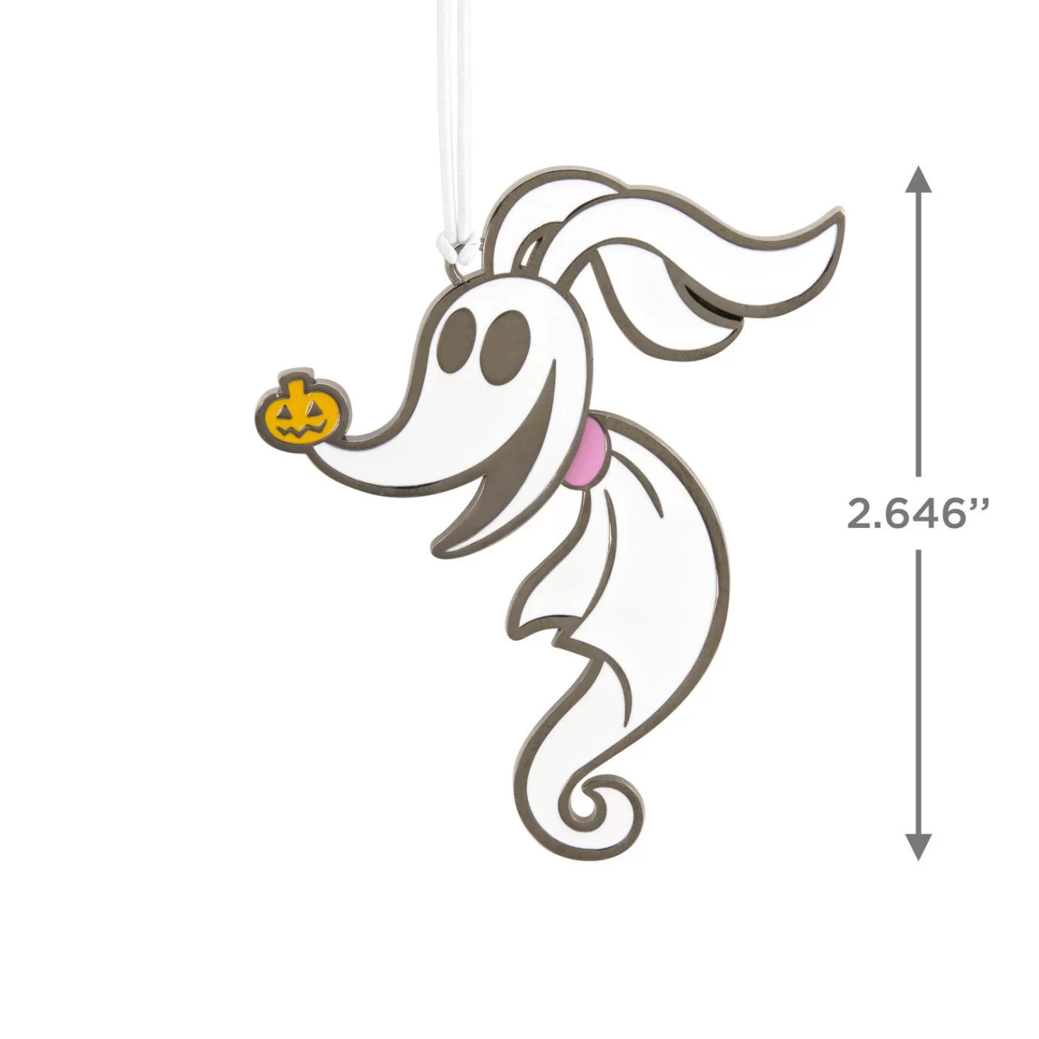 Halloween (10/31)>Hallmark Disney Tim Burton's The Nightmare Before Christmas Zero Moving Metal Ornament