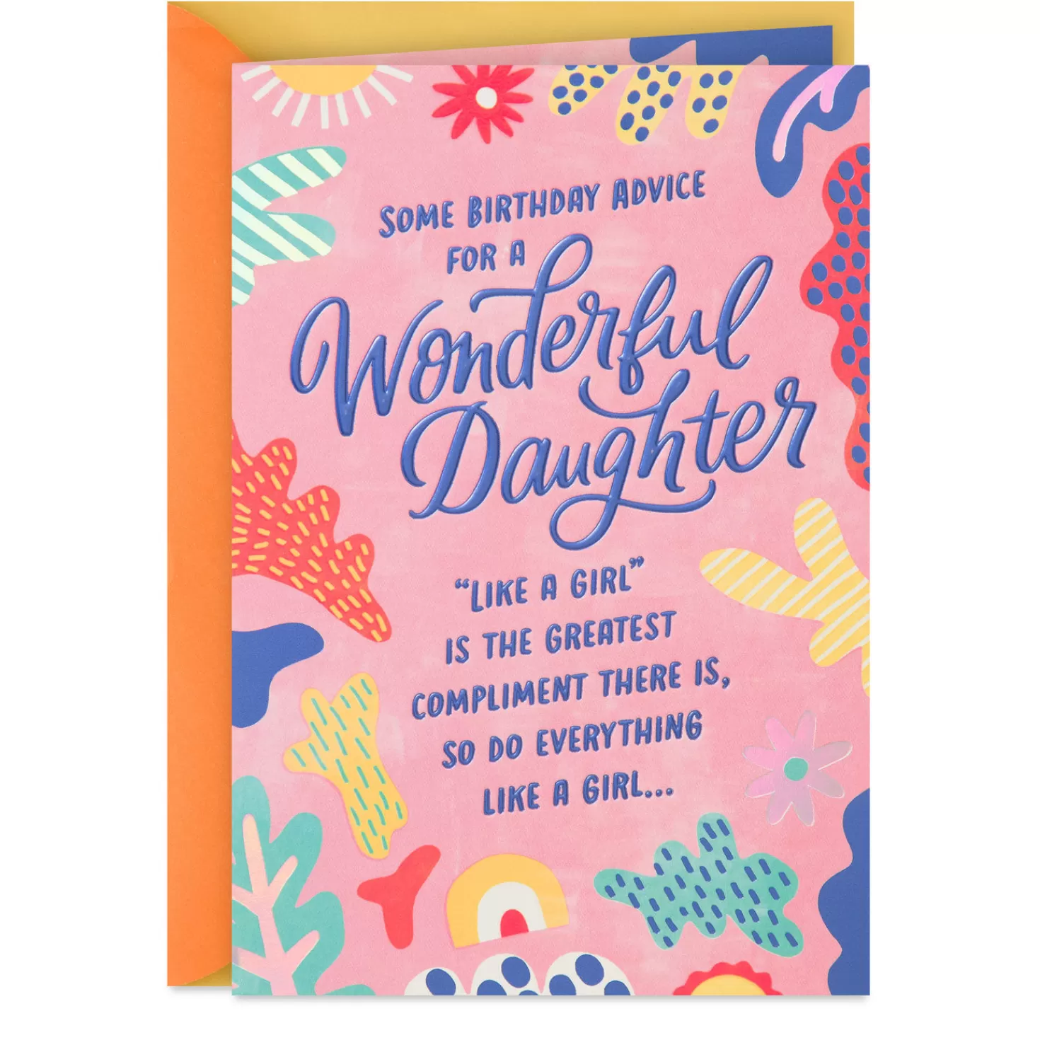 Birthday>Hallmark Do Everything Like A Girl Birthday Card For Daughter