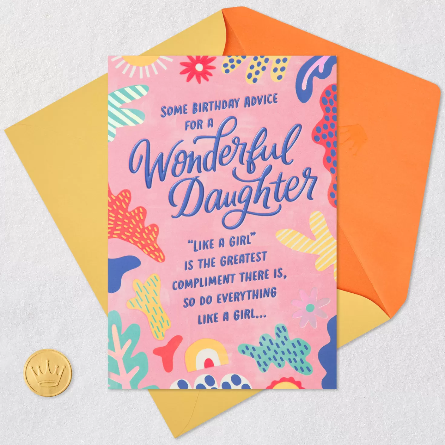Birthday>Hallmark Do Everything Like A Girl Birthday Card For Daughter