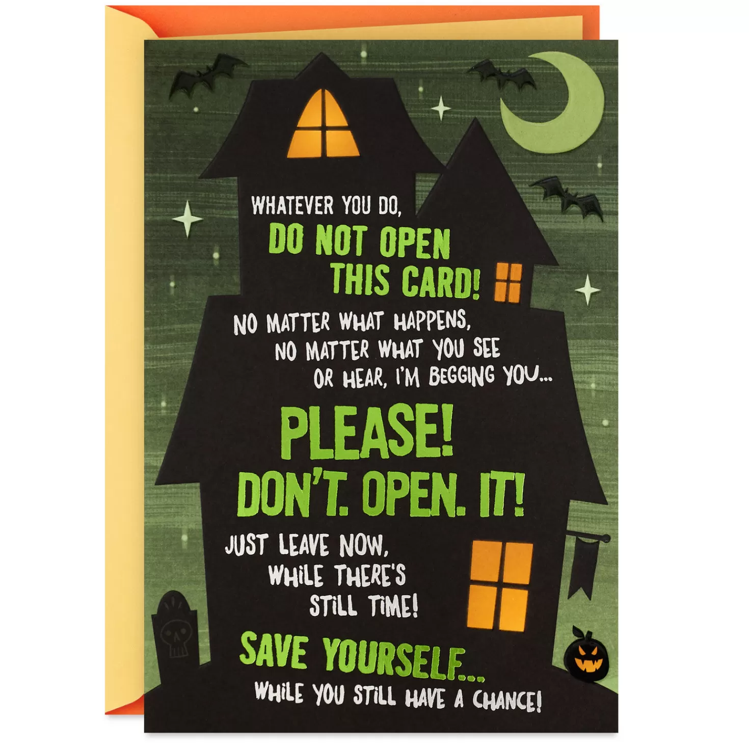 Halloween (10/31)>Hallmark Do Not Open This Card Funny Halloween Card