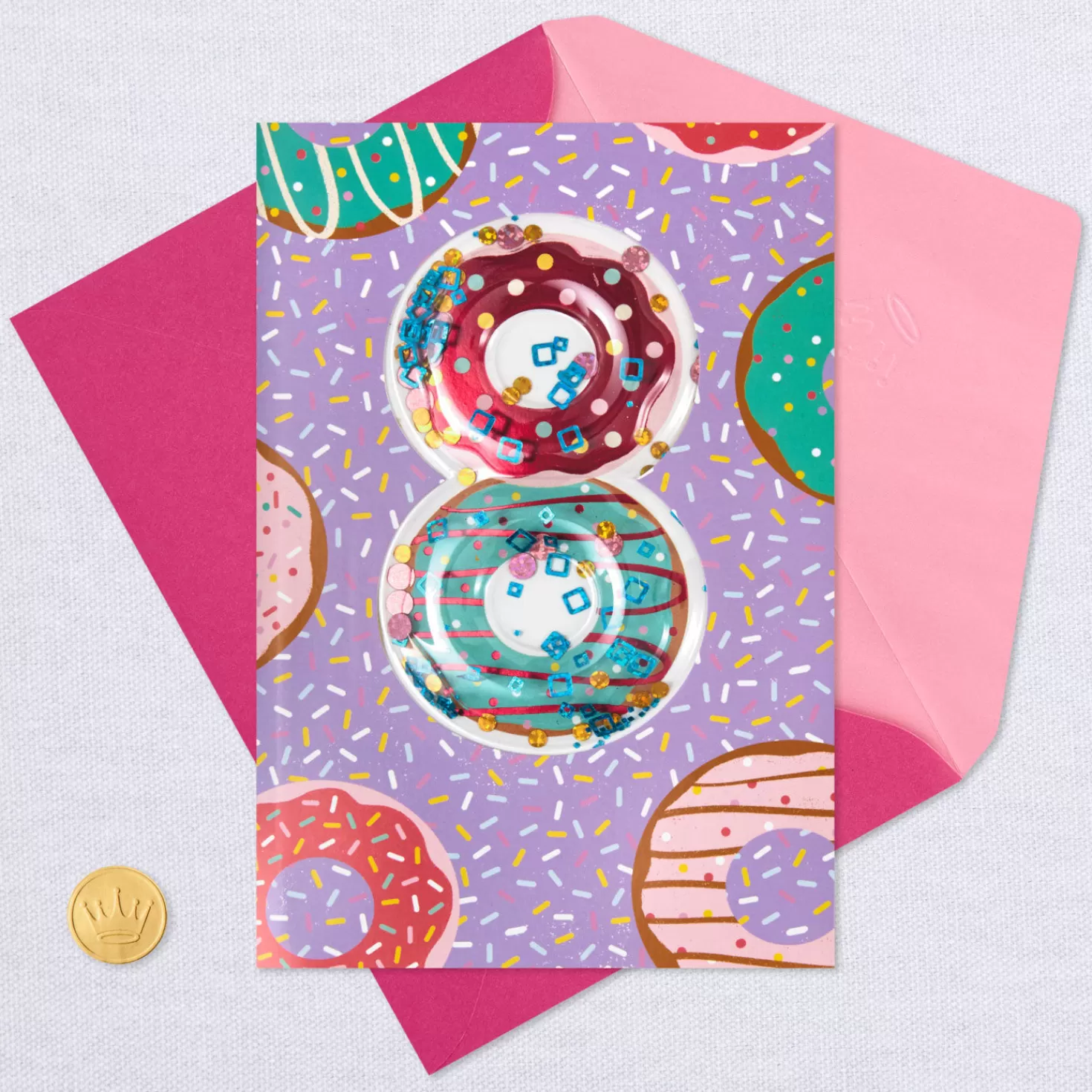 Birthday>Hallmark Donuts And Sprinkles No Wish Too Big 8Th Birthday Card