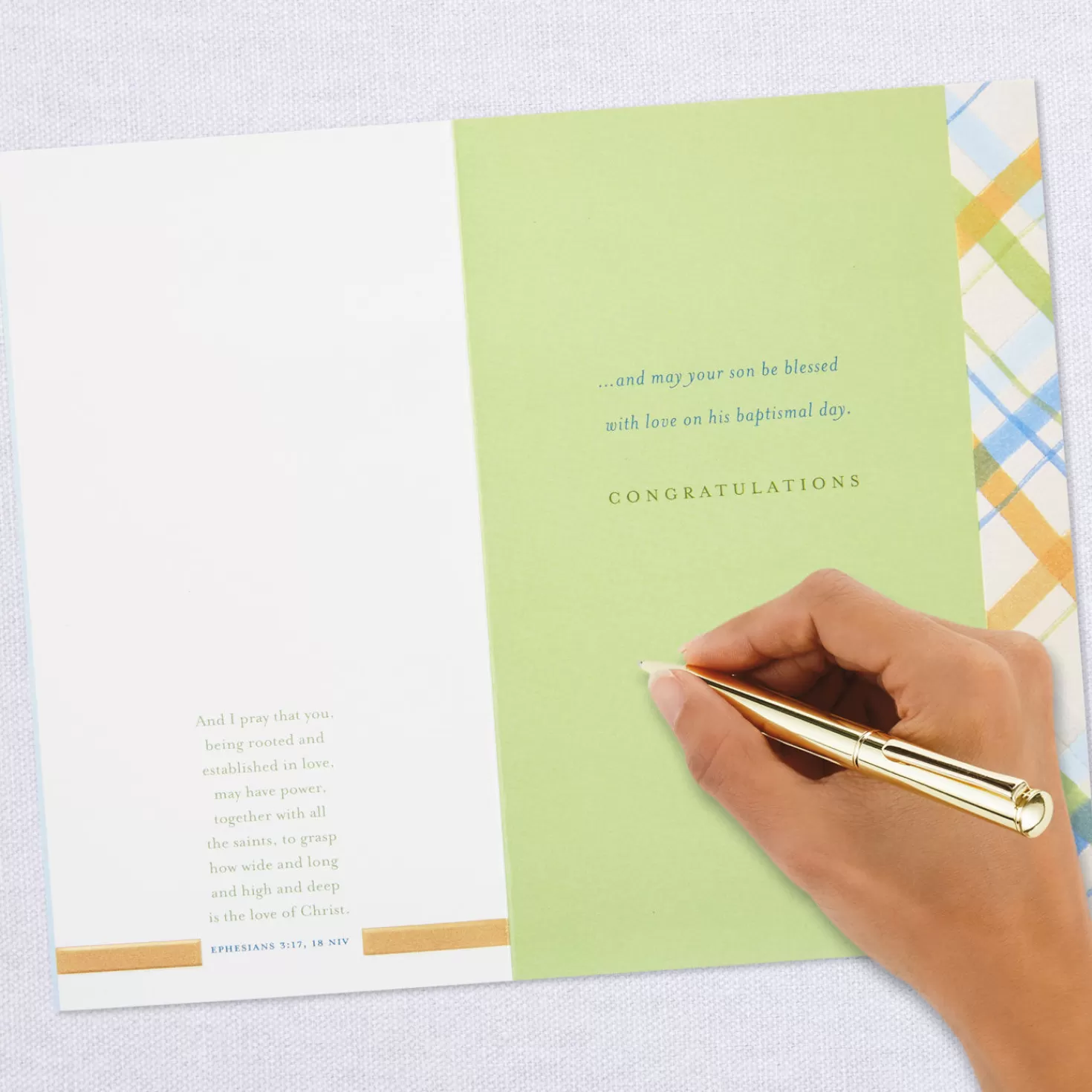 New Dove With Gold Cross Religious Baptism Card For Boy Baptism And Christening