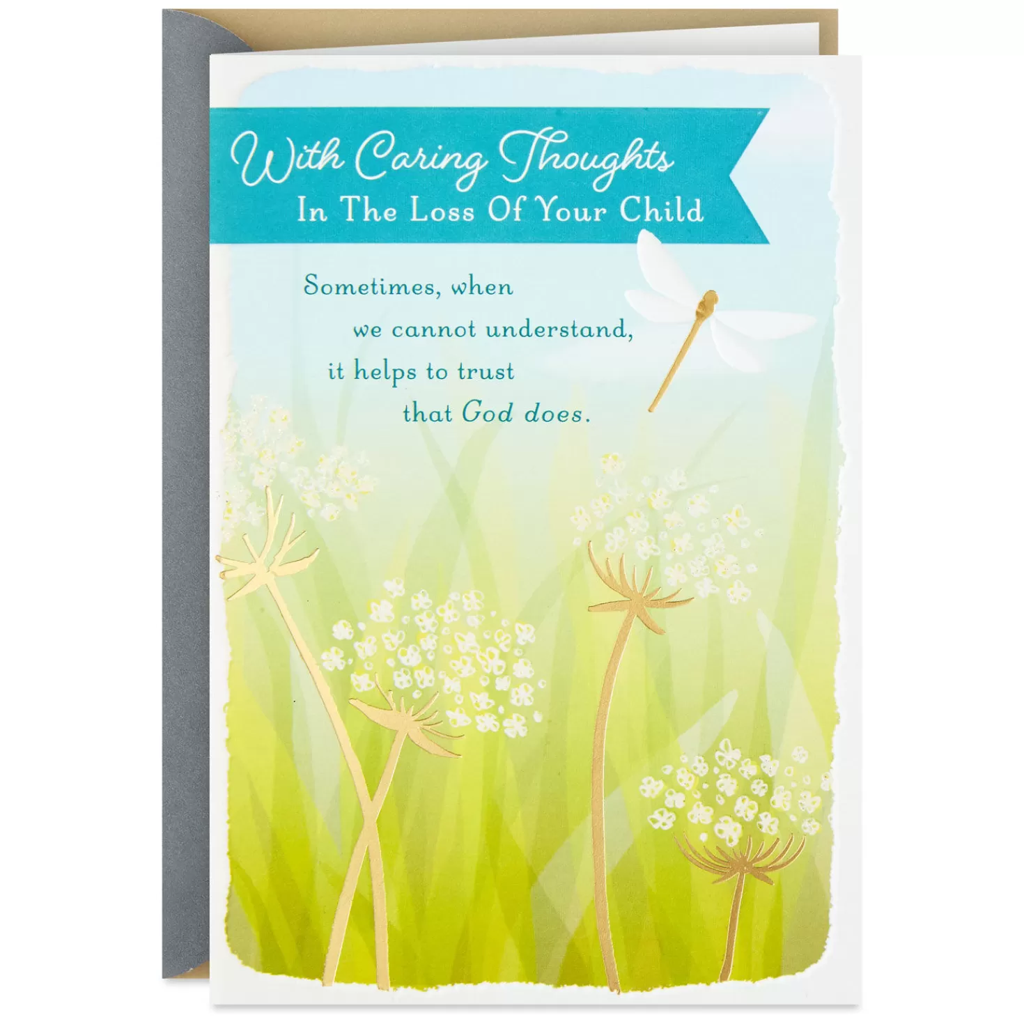 Outlet Dragonfly And Dandelions Religious Sympathy Card For Loss Of Child Sympathy