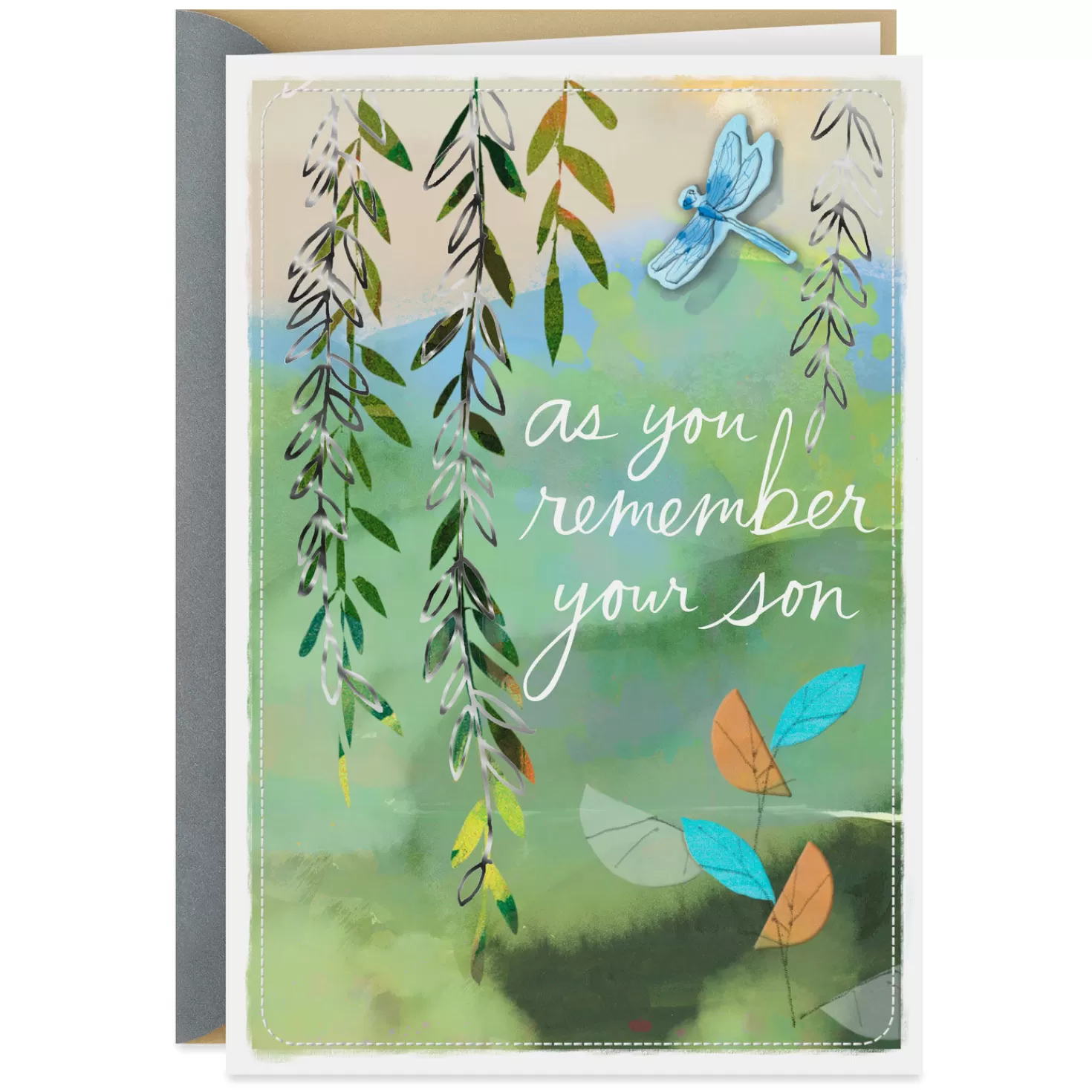 Sale Dragonfly And Vines Loss Of Son Sympathy Card Sympathy
