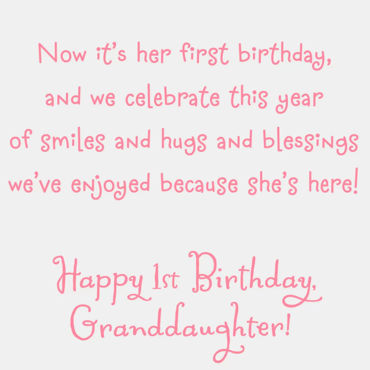 Birthday>Hallmark Dream Come True First Birthday Card For Granddaughter