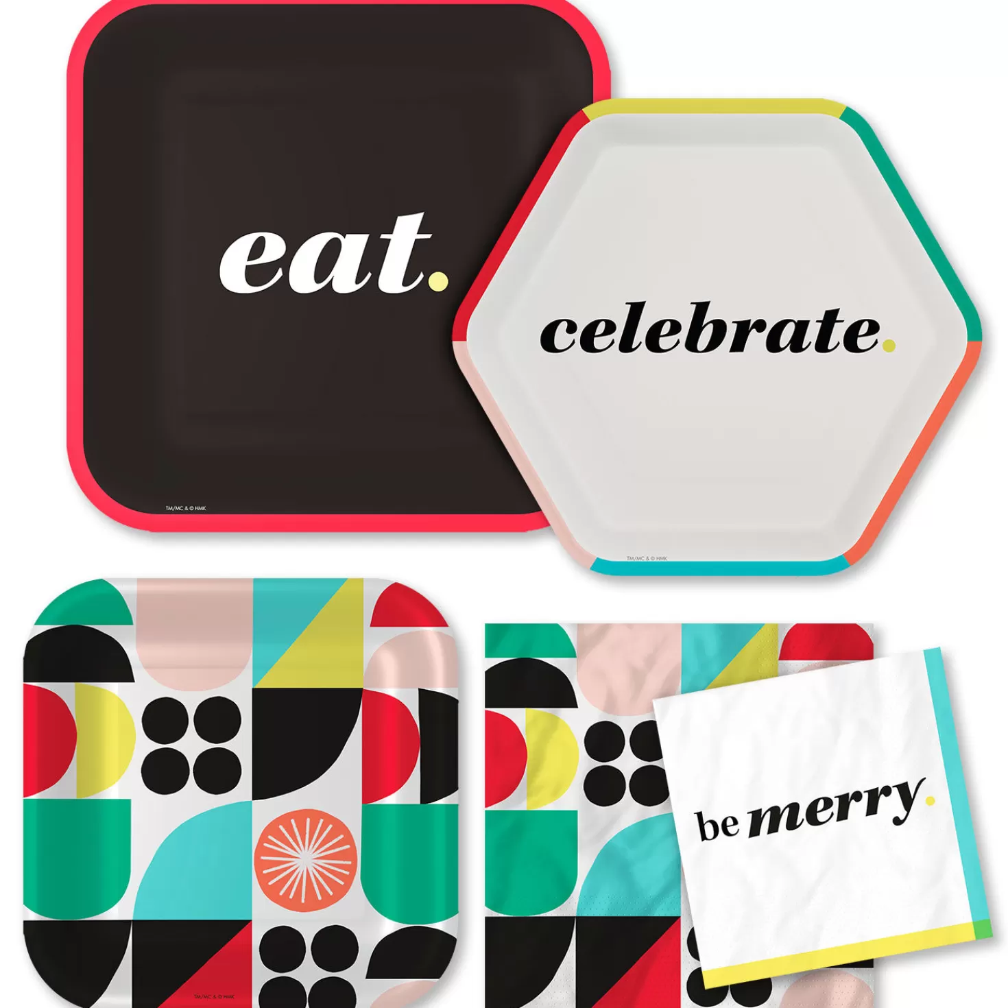 Hot Eat, Drink And Celebrate Party Essentials Set Wedding