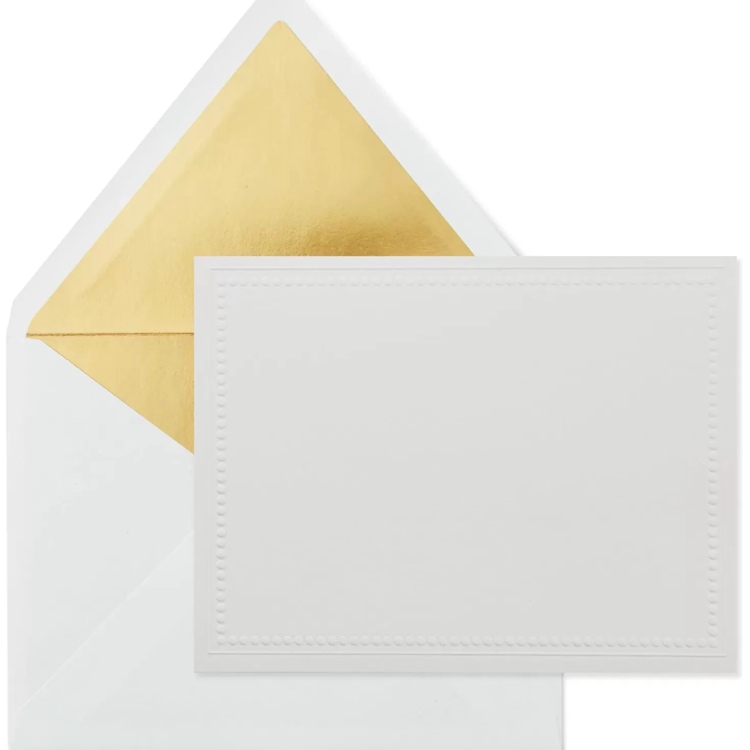 Anniversary>Hallmark Embossed Beaded Border Blank Note Cards, Box Of 10