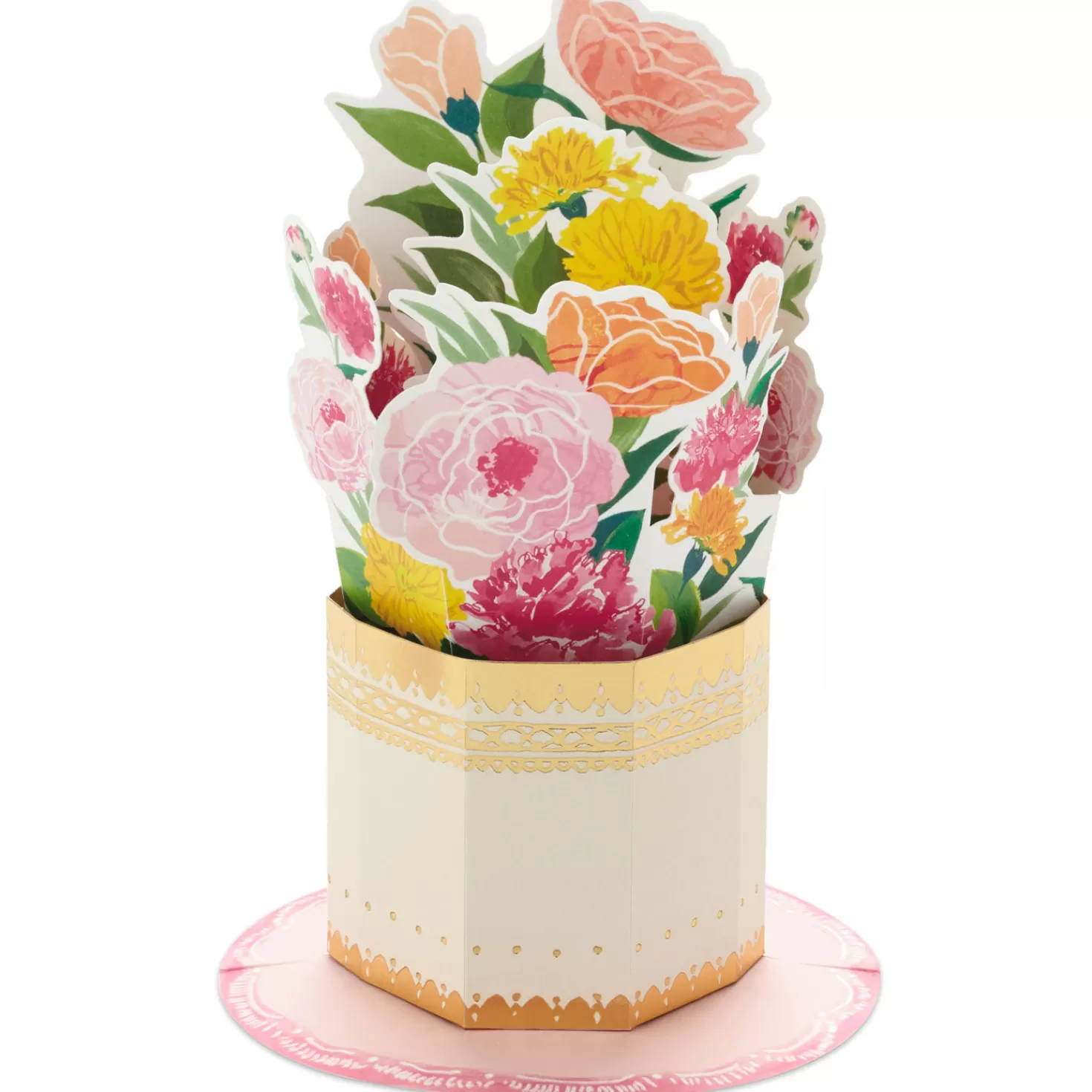 Best Sale Enjoy Every Beautiful Moment Flower Vase 3D Pop-Up Card Congratulations