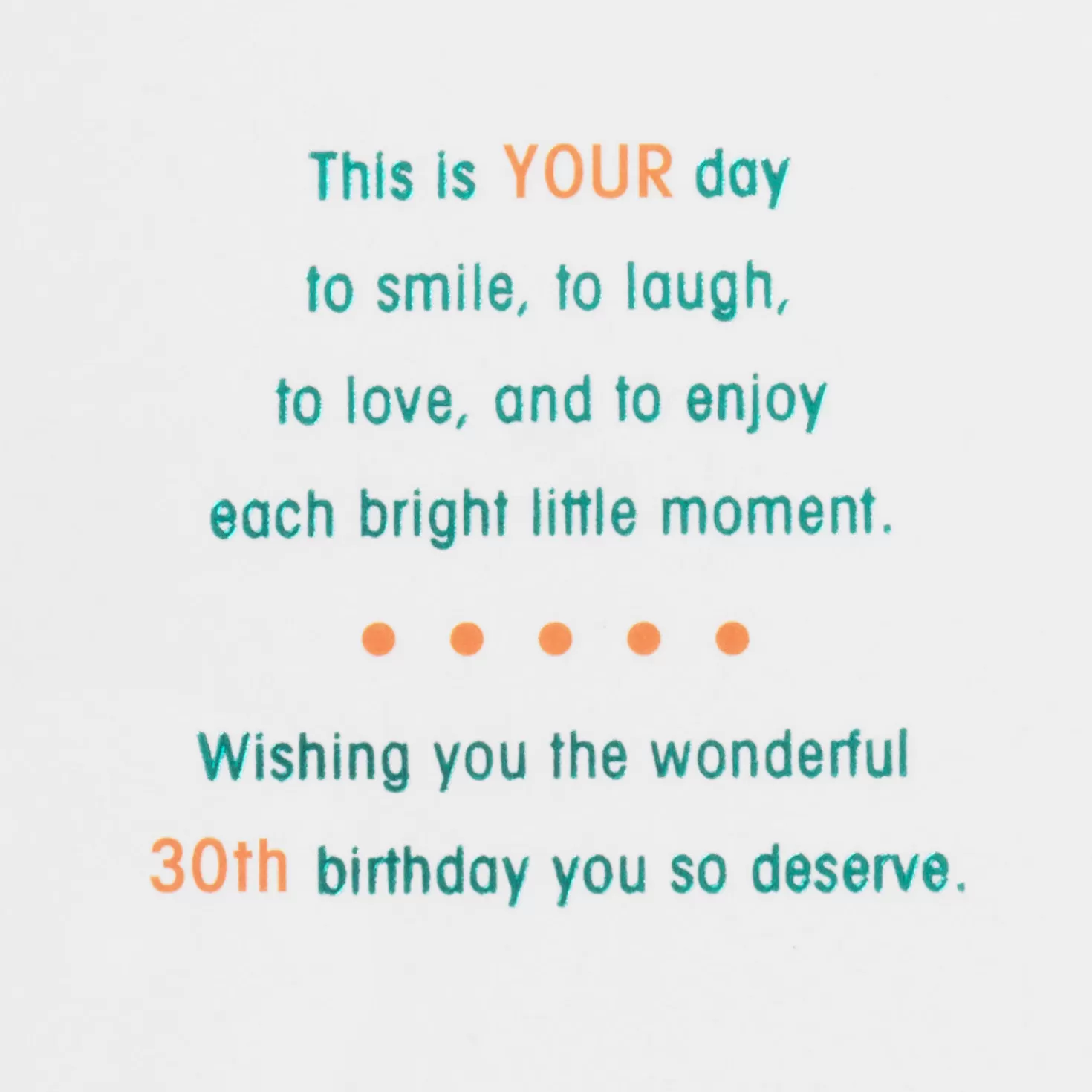 Birthday>Hallmark Enjoy Every Moment 30Th Birthday Card