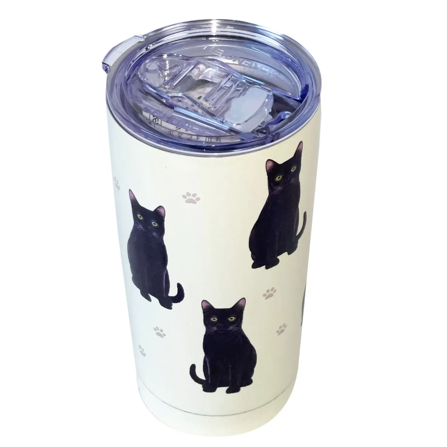 Fashion E&S Pets Black Cat Stainless Steel Tumbler, 20 Oz. Congratulations