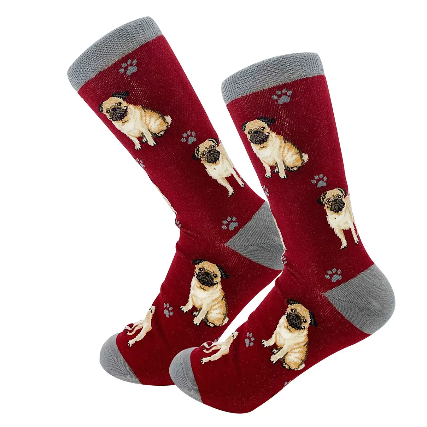 Best E&S Pets Fawn Pug Novelty Crew Socks Congratulations