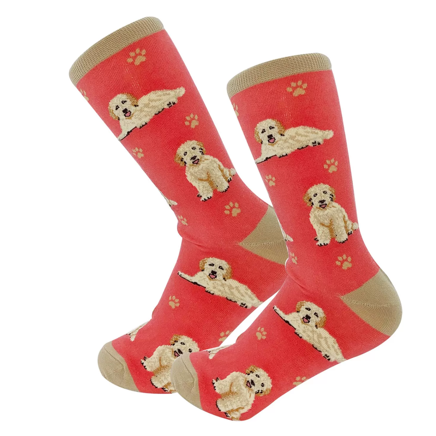 Sale E&S Pets Goldendoodles On Red Novelty Crew Socks Congratulations