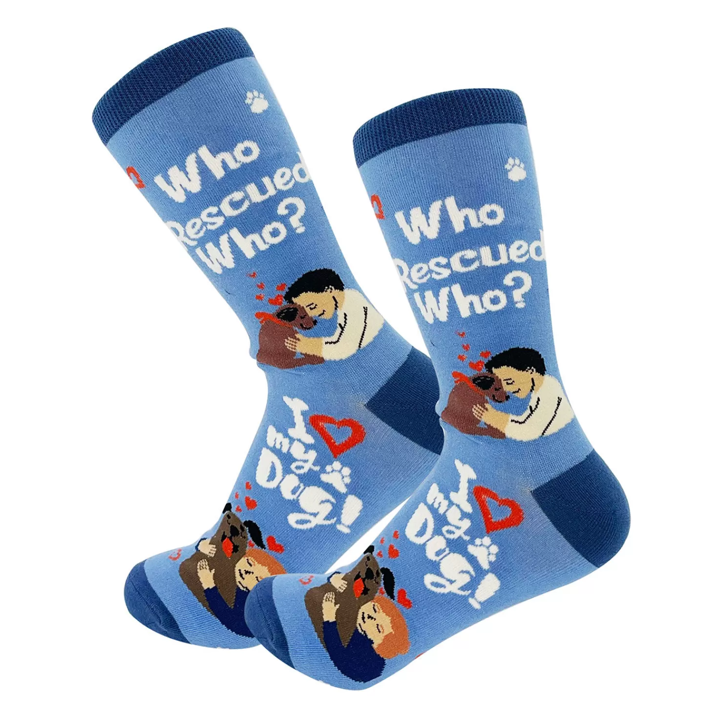 Fashion E&S Pets Happy Tails Rescue Dog Novelty Crew Socks Congratulations