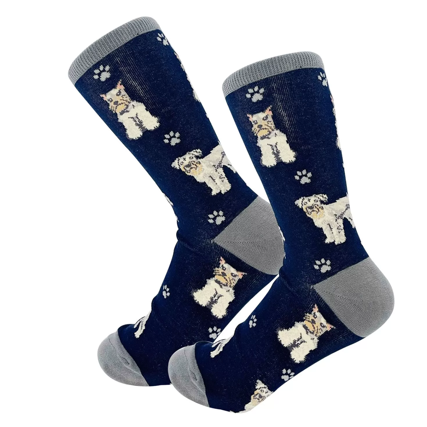 Sale E&S Pets Schnauzer Novelty Crew Socks Congratulations