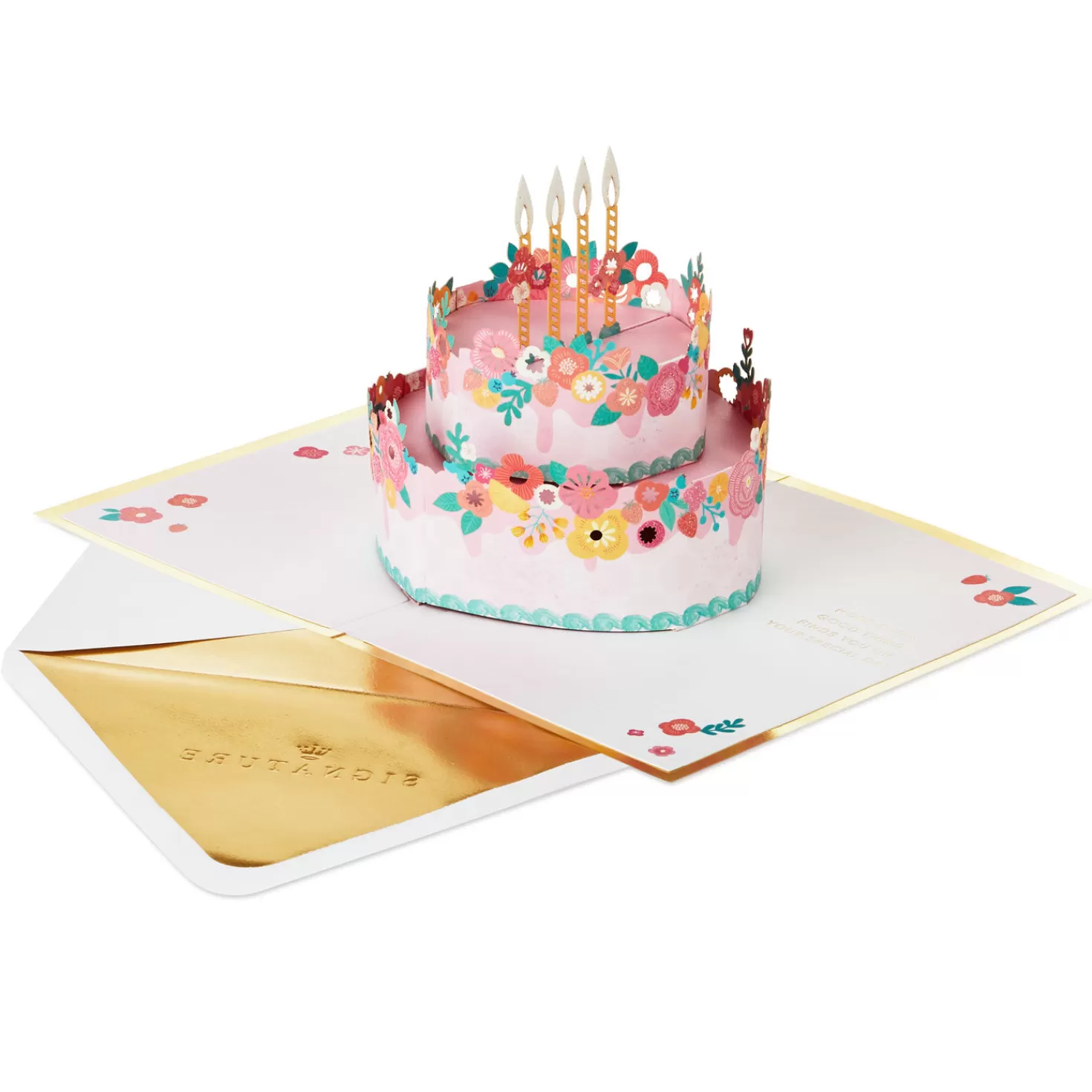 Birthday>Hallmark Every Good Thing Floral Cake 3D Pop-Up Birthday Card