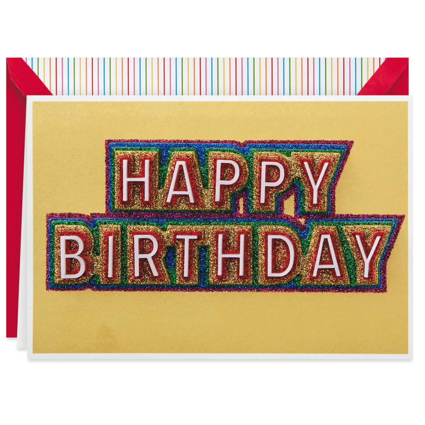 Birthday>Hallmark Fabulous Like You Rainbow Glitter Birthday Card