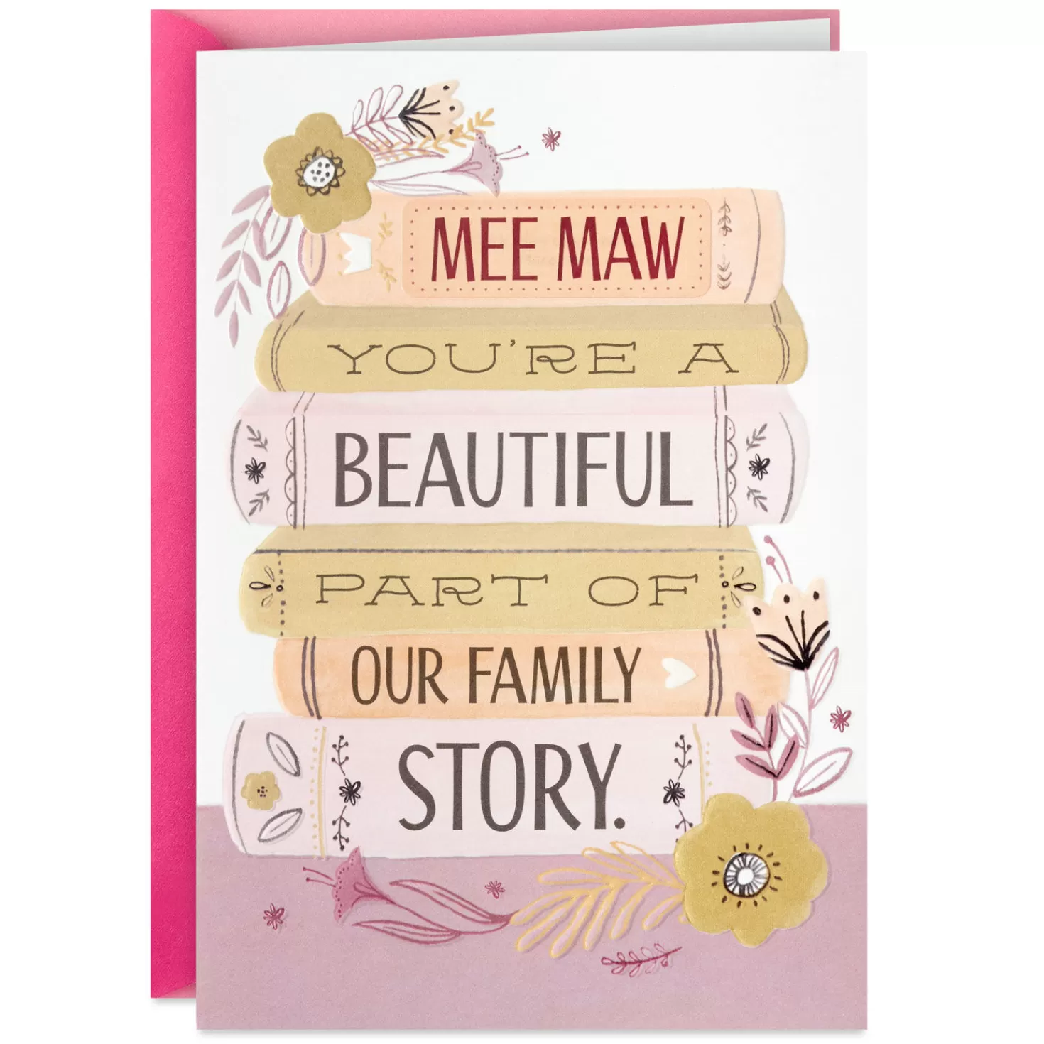 Birthday>Hallmark Family Story Customizable Birthday Card With Grandma Name Stickers