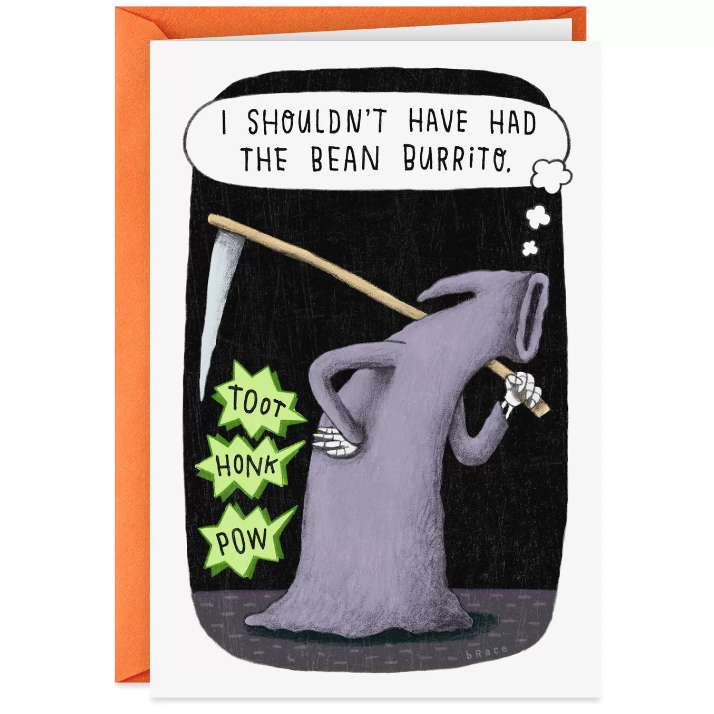 Halloween (10/31)>Hallmark Farting Grim Reaper Funny Halloween Card