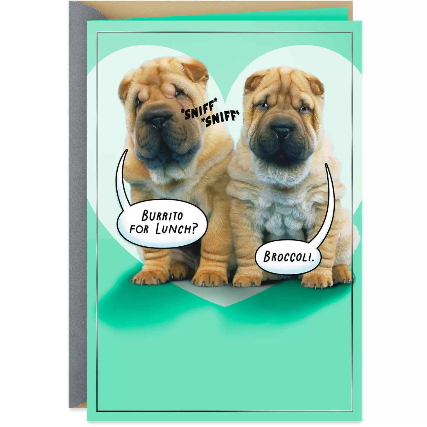 Anniversary>Hallmark Farting Shar-Pei Dogs Funny Anniversary Card