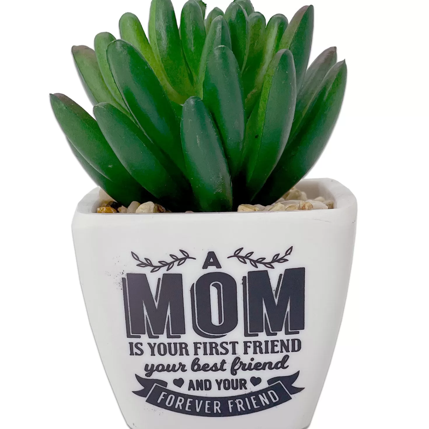Flash Sale Faux Potted Succulent With Mom Message Encouragement