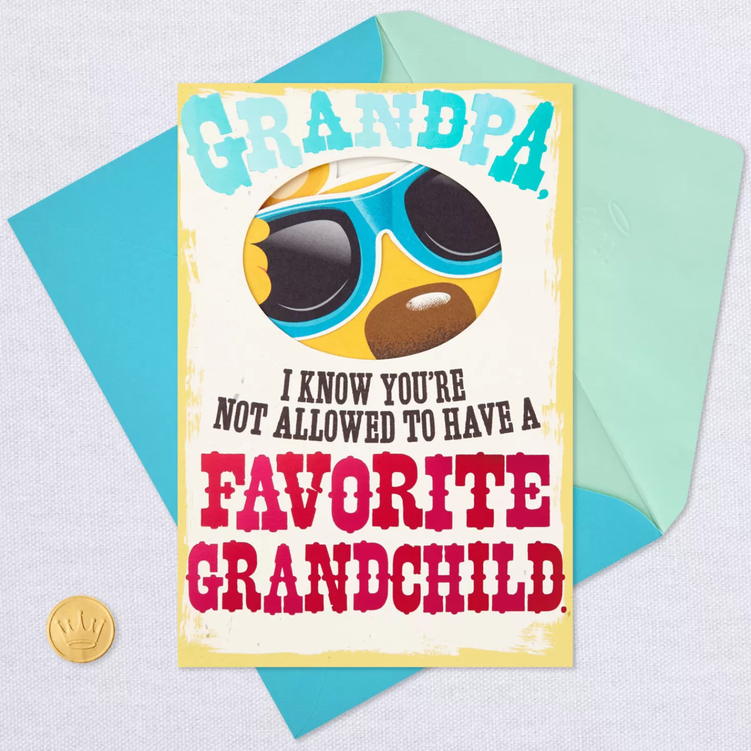 Birthday>Hallmark Favorite Grandchild Funny Pop-Up Birthday Card For Grandpa