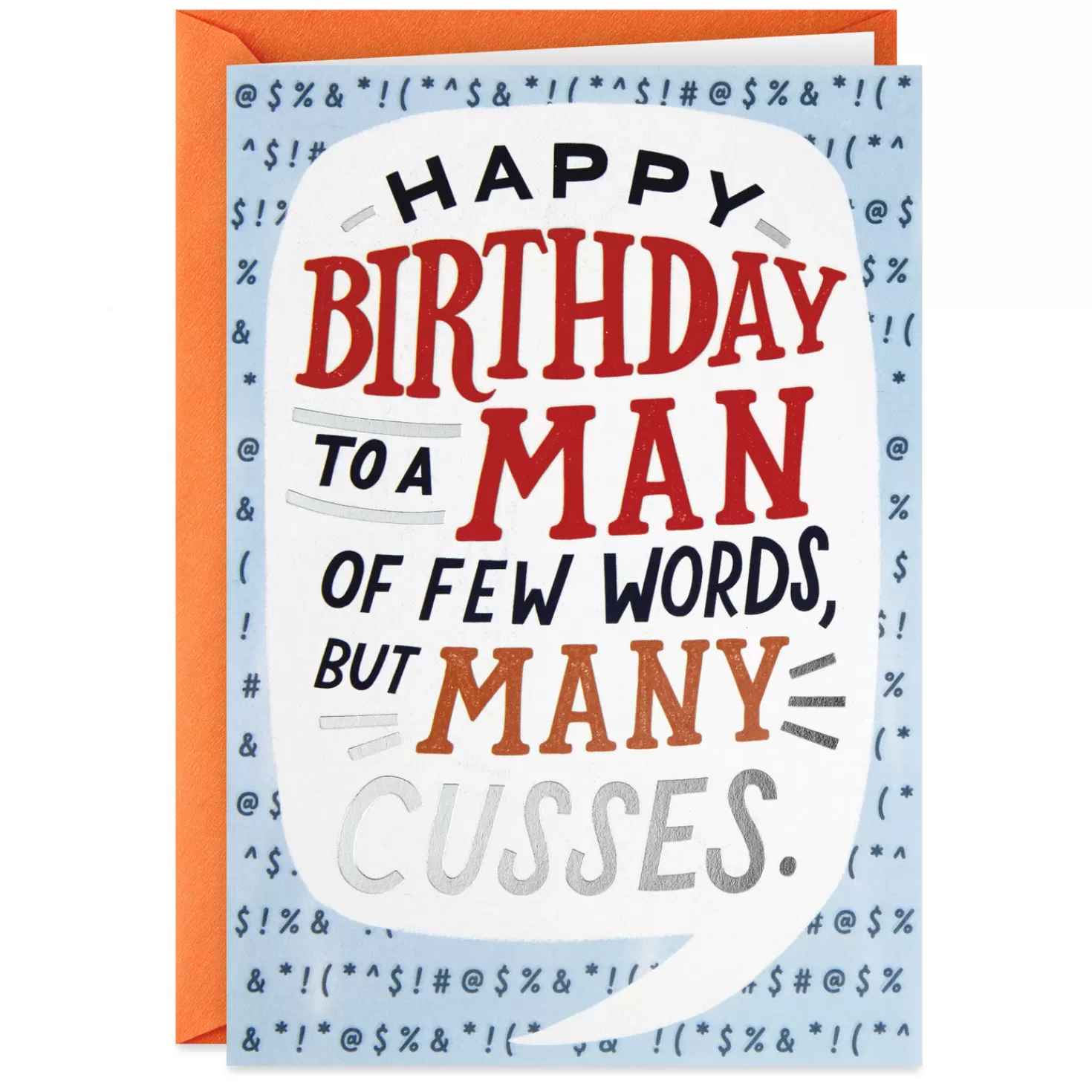 Birthday>Hallmark Few Words, Much Cussing Funny Birthday Card For Him
